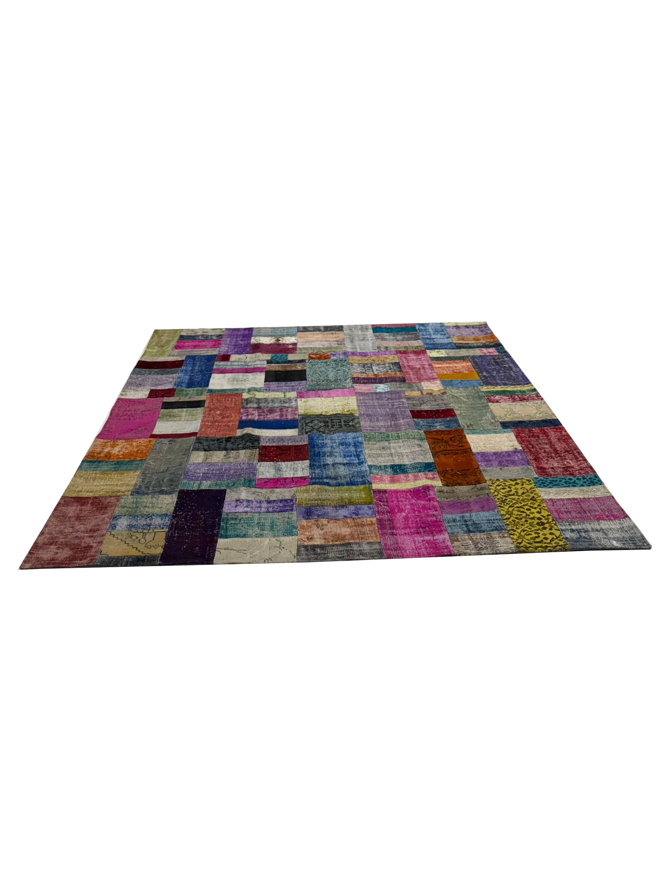 Vintage Fragments Hand Knotted Multi 9x12 - Image 3 of 4