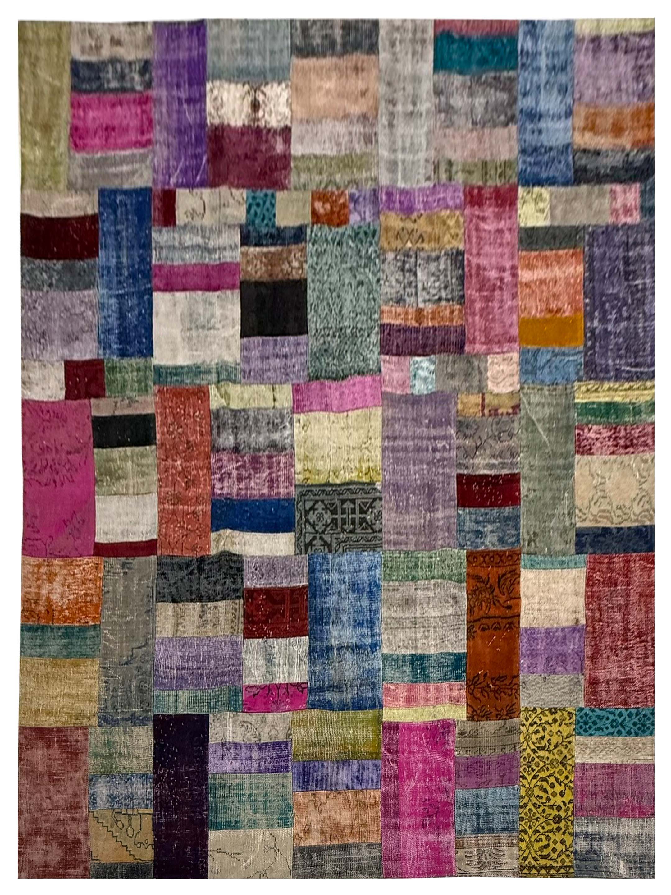 Vintage Fragments Hand Knotted Multi 9x12