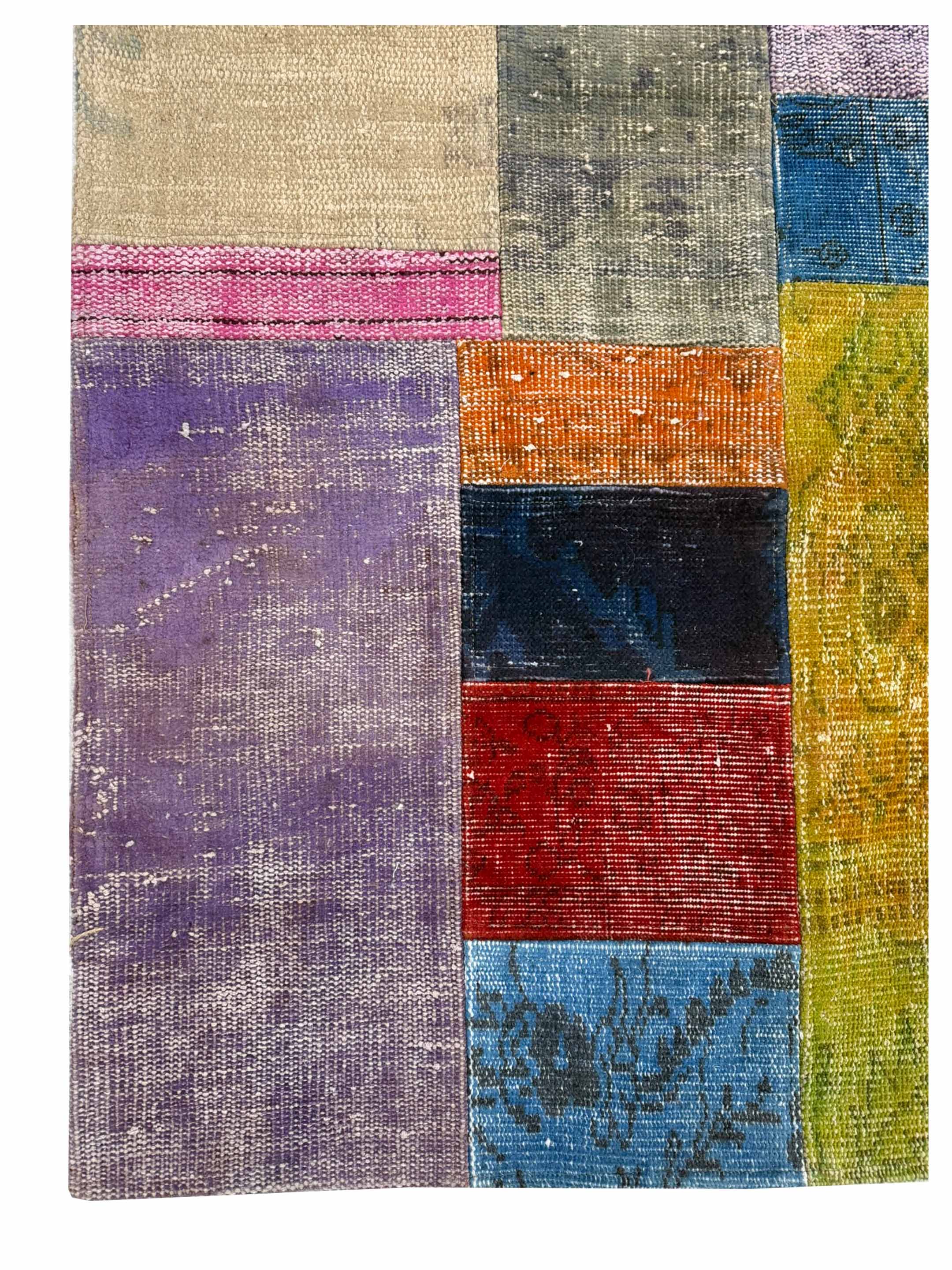 Vintage Fragments Hand Knotted Multi 9x12 - Image 3 of 4