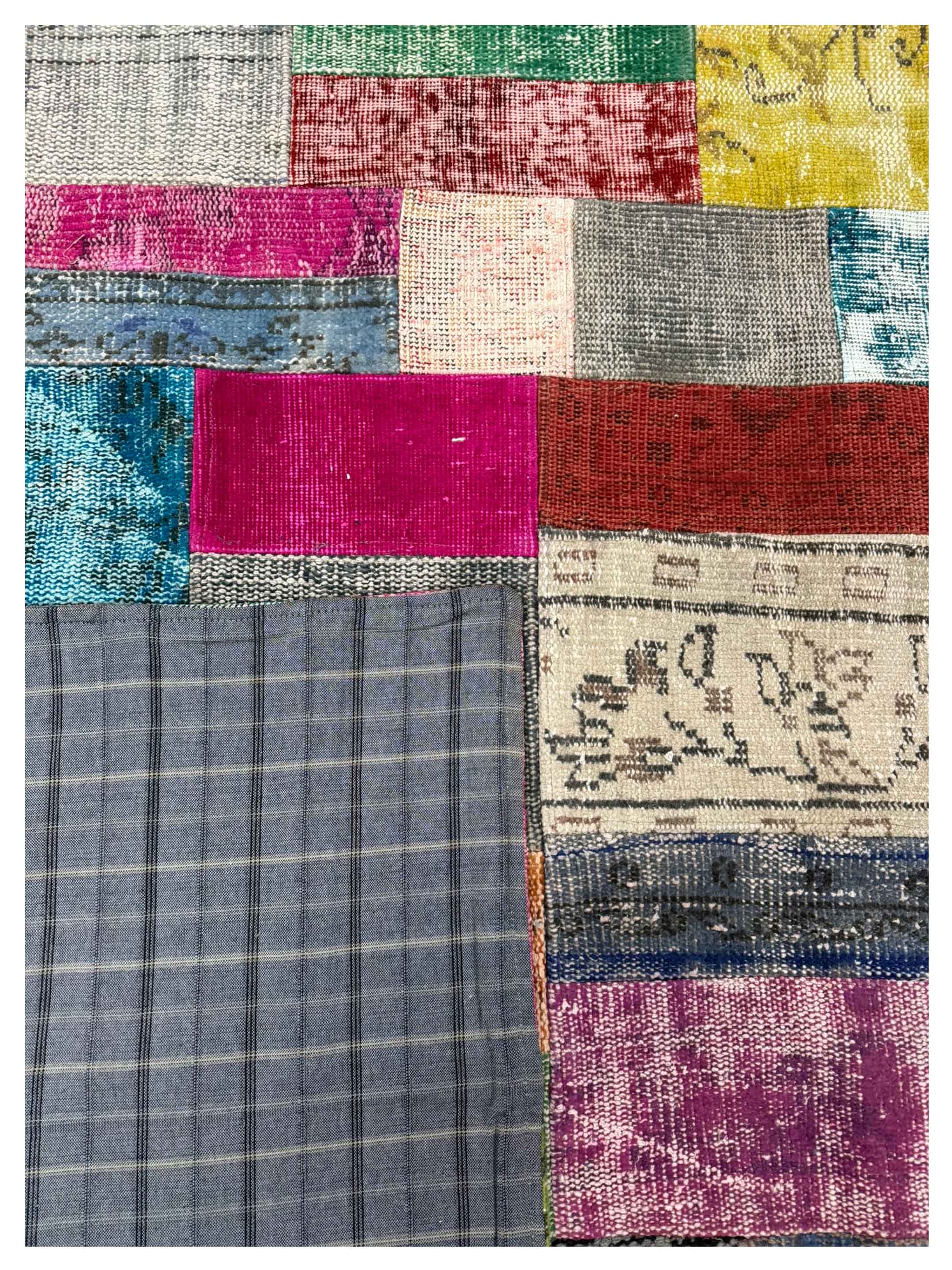 Vintage Fragments Hand Knotted Multi 9x12 - Image 4 of 4