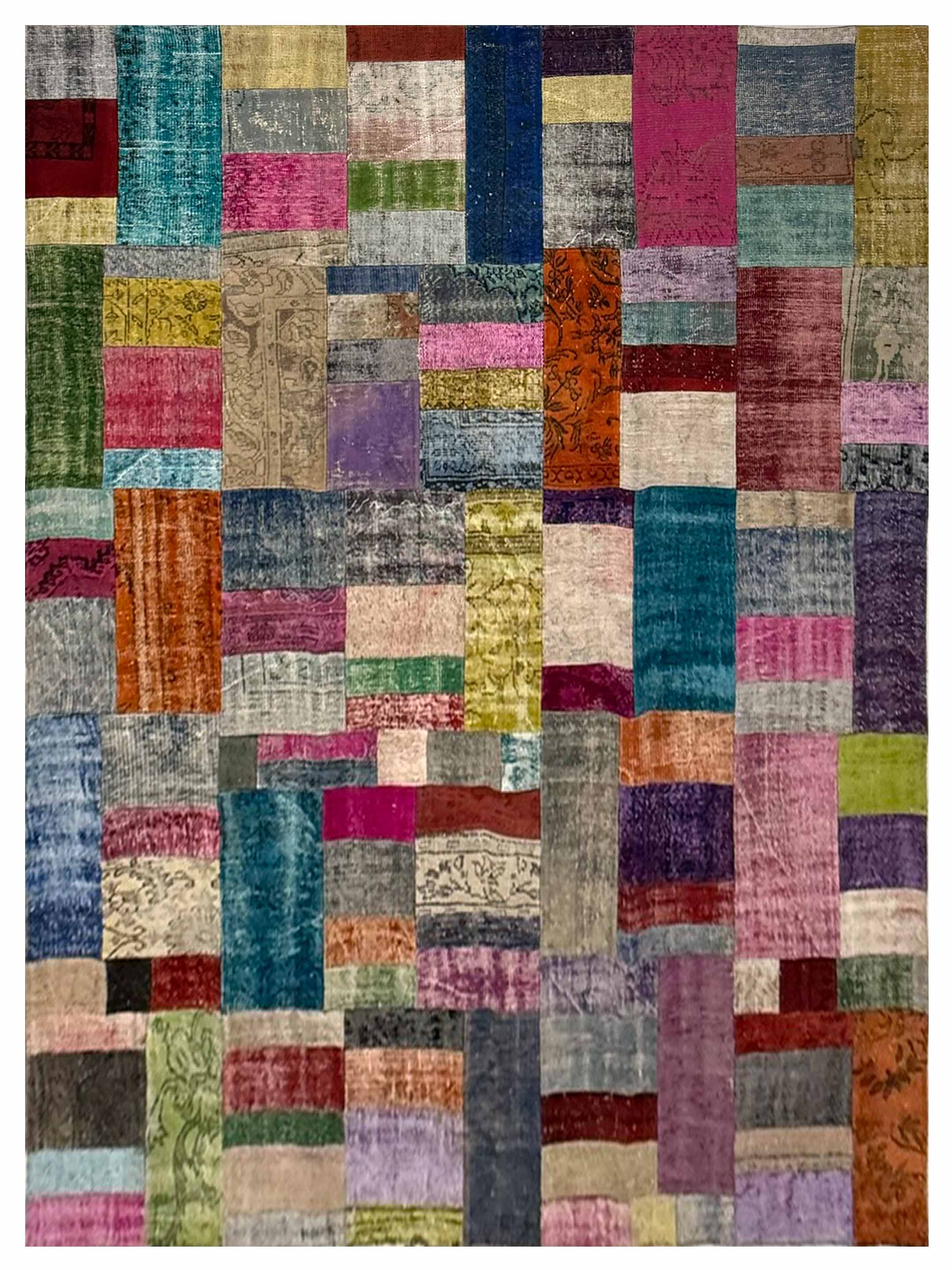 Vintage Fragments Hand Knotted Multi 9x12