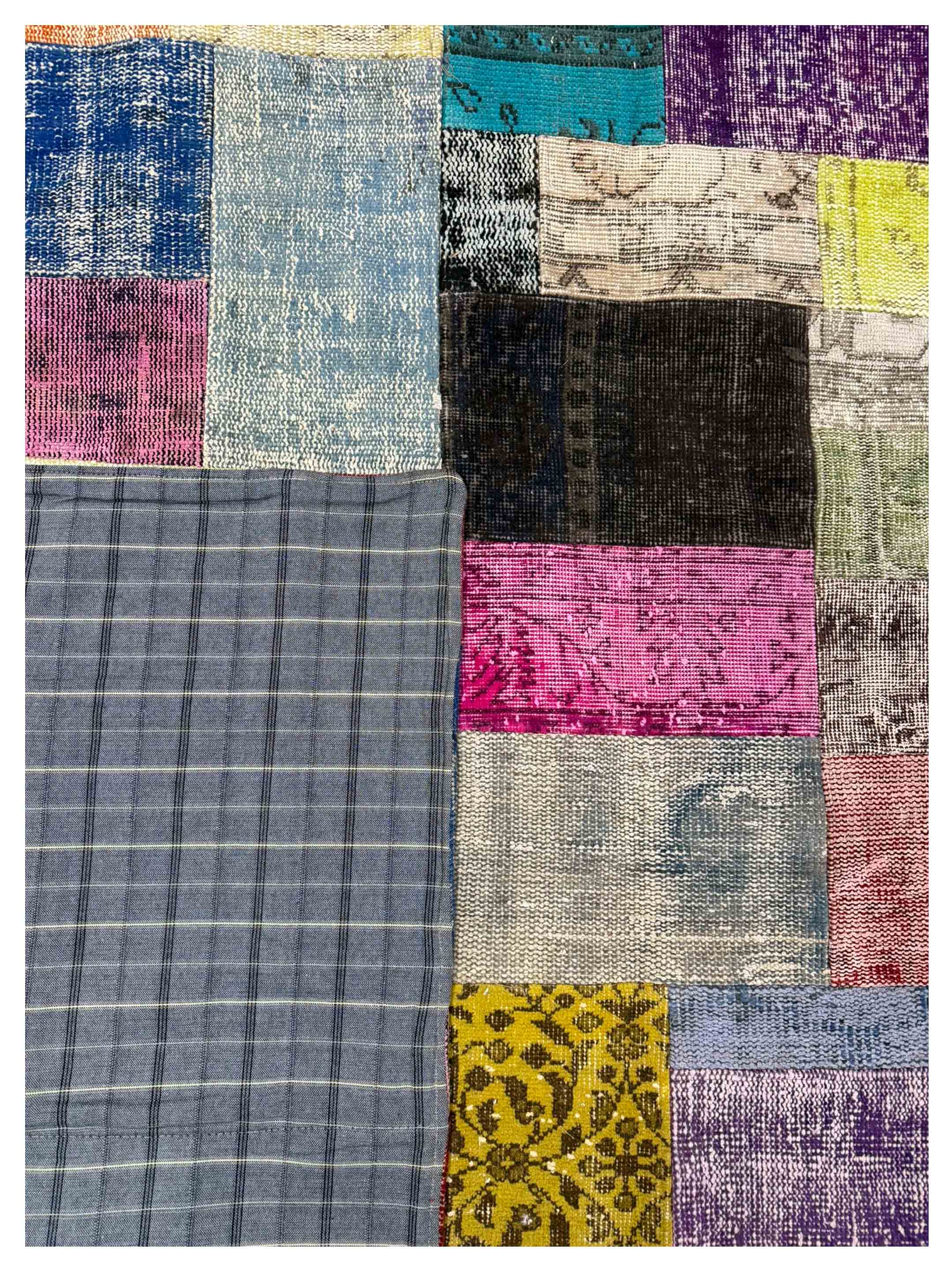 Vintage Fragments Hand Knotted Multi 9x12 - Image 4 of 4