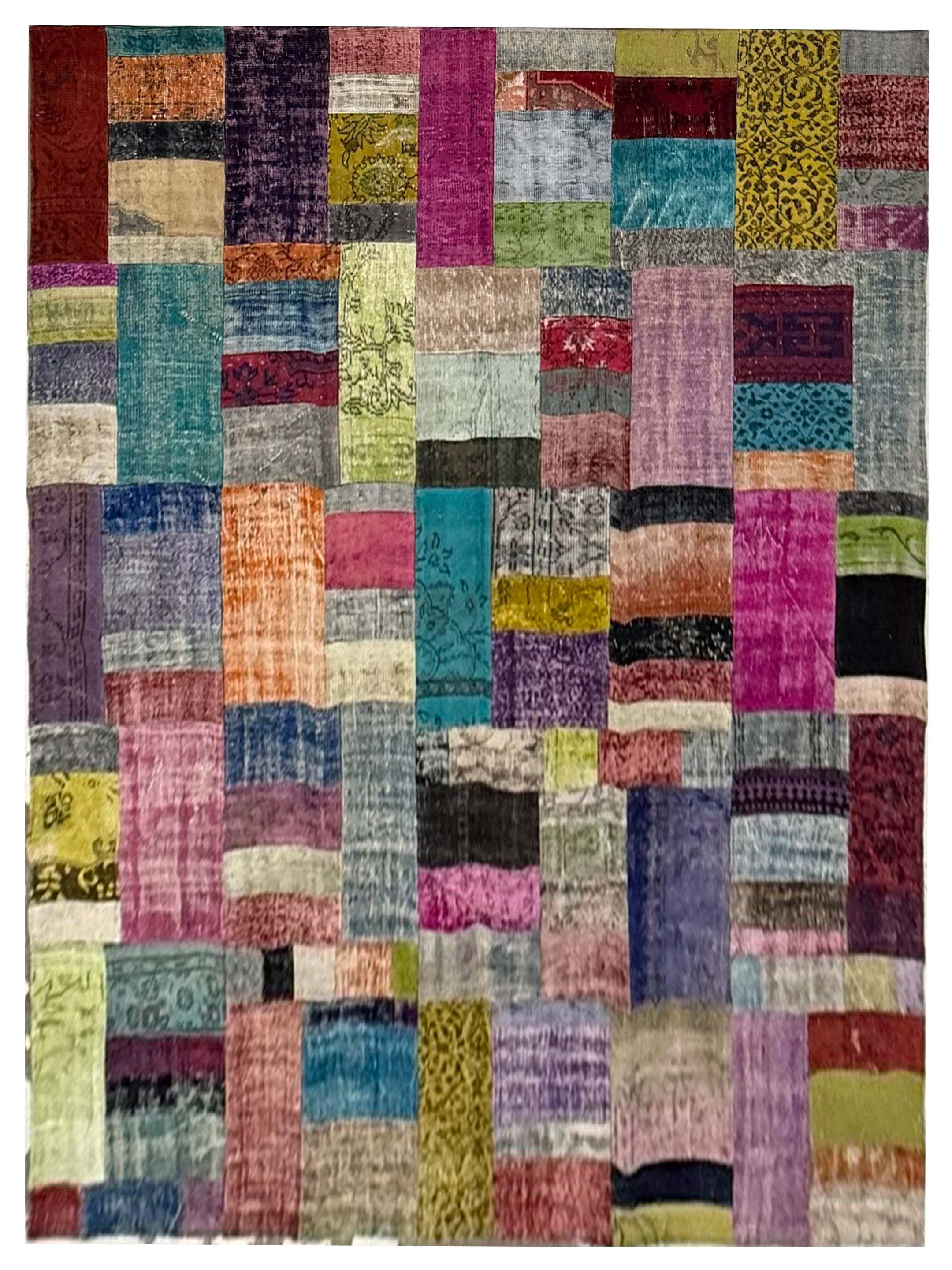Vintage Fragments Hand Knotted Multi 9x12