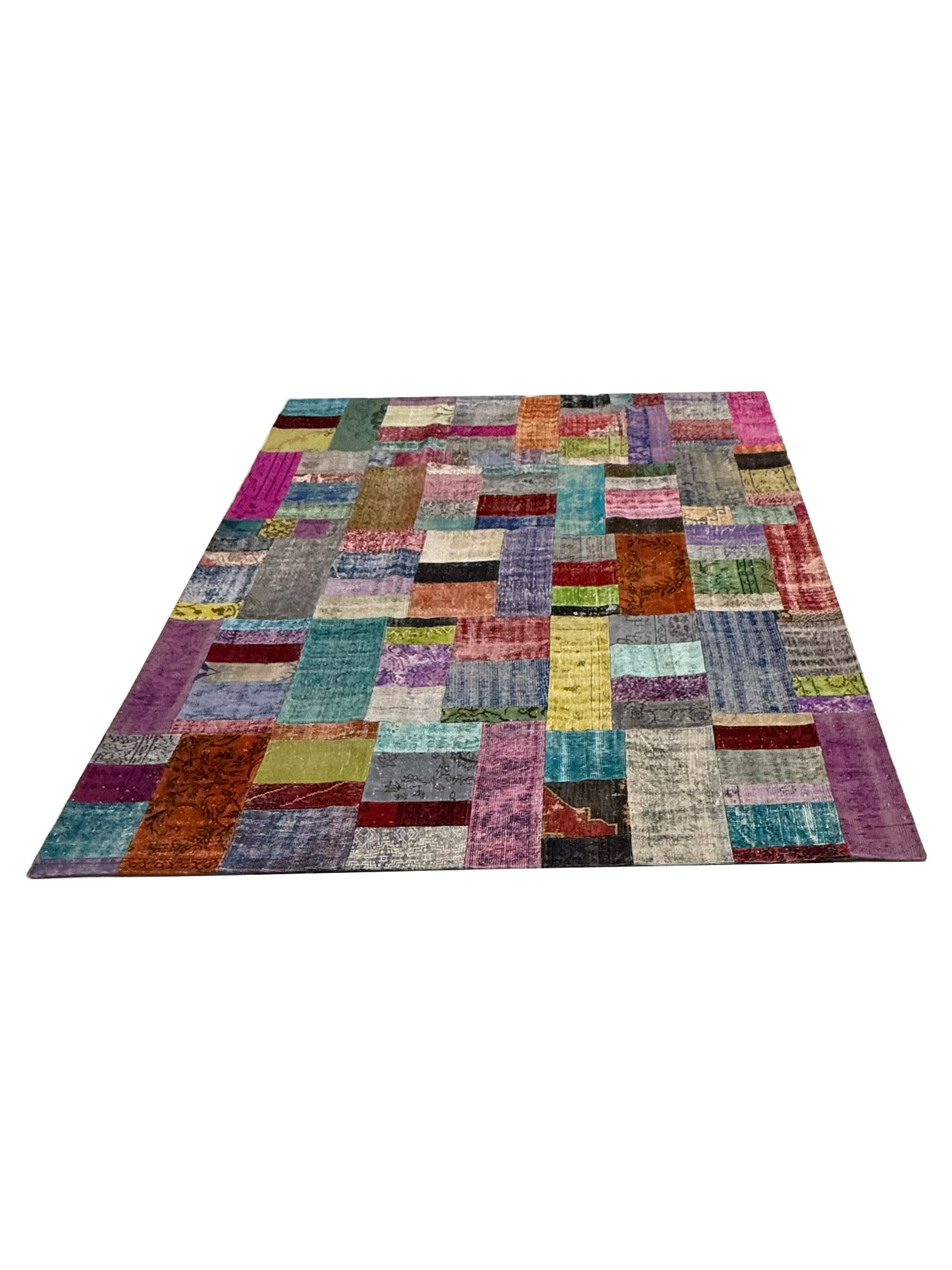 Vintage Fragments Hand Knotted Multi 9x12 - Image 3 of 4