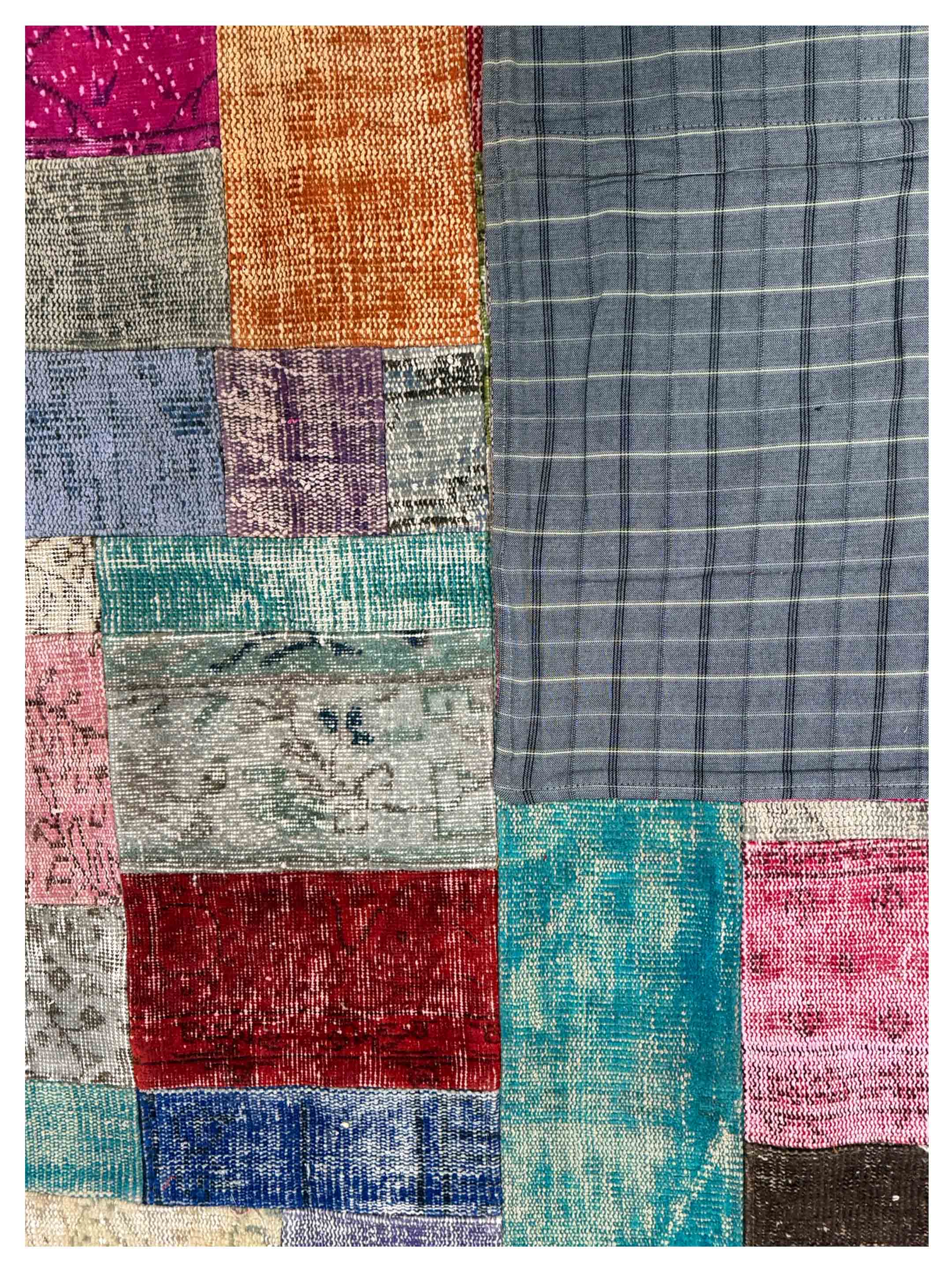 Vintage Fragments Hand Knotted Multi 9x12 - Image 4 of 4