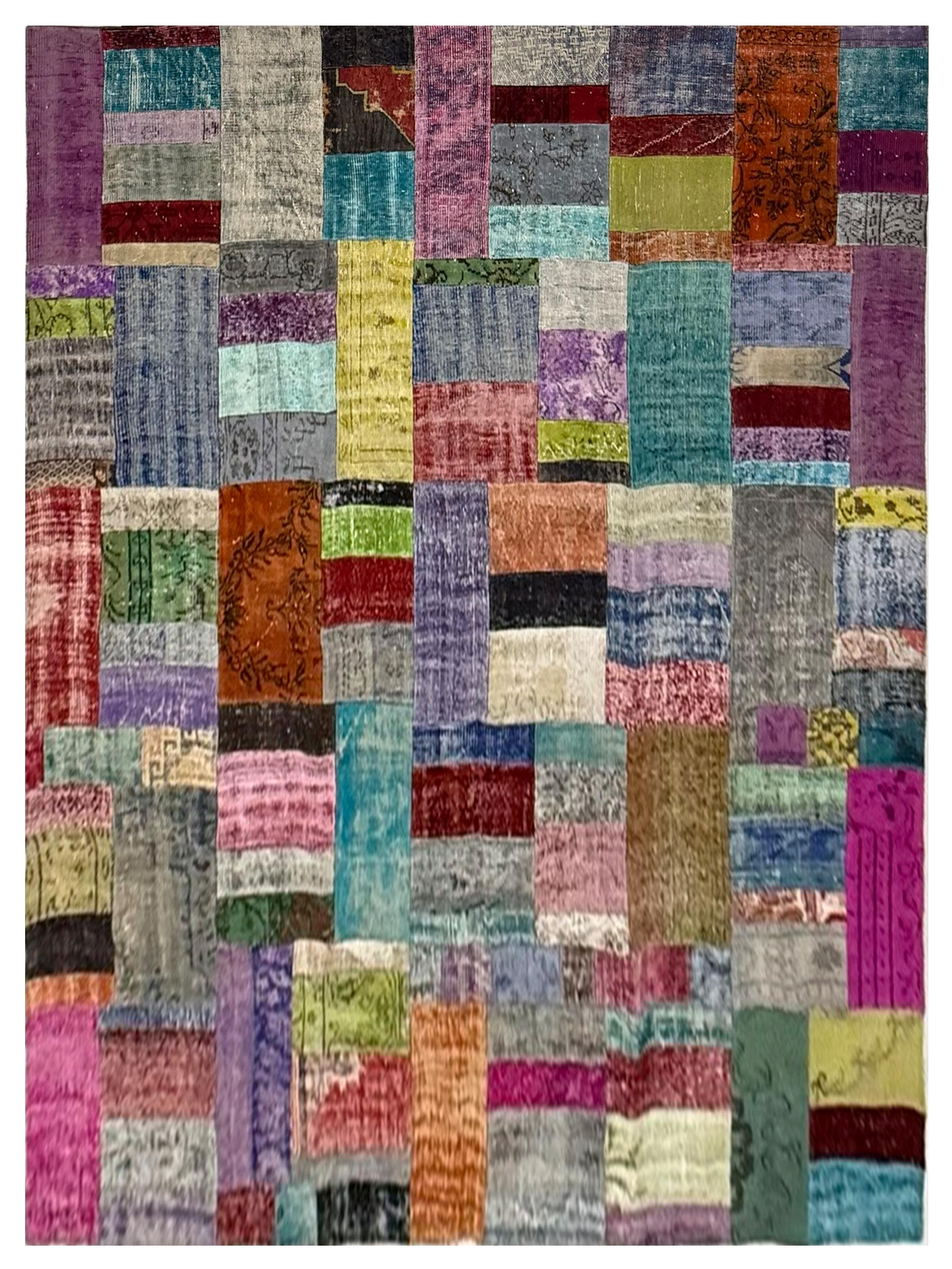 Vintage Fragments Hand Knotted Multi 9x12