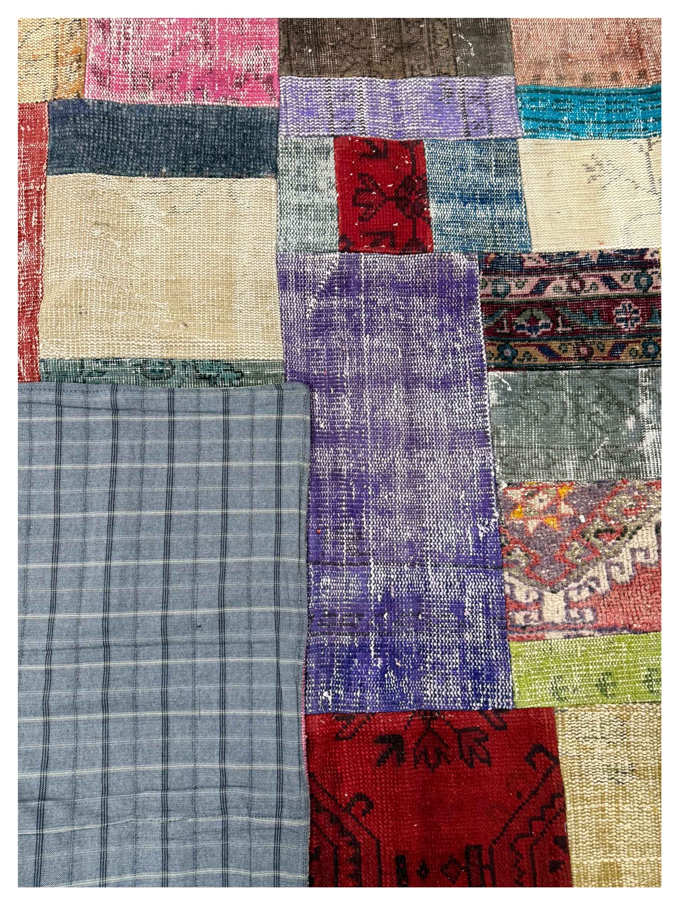 Vintage Fragments Hand Knotted Multi 9x12 - Image 4 of 4