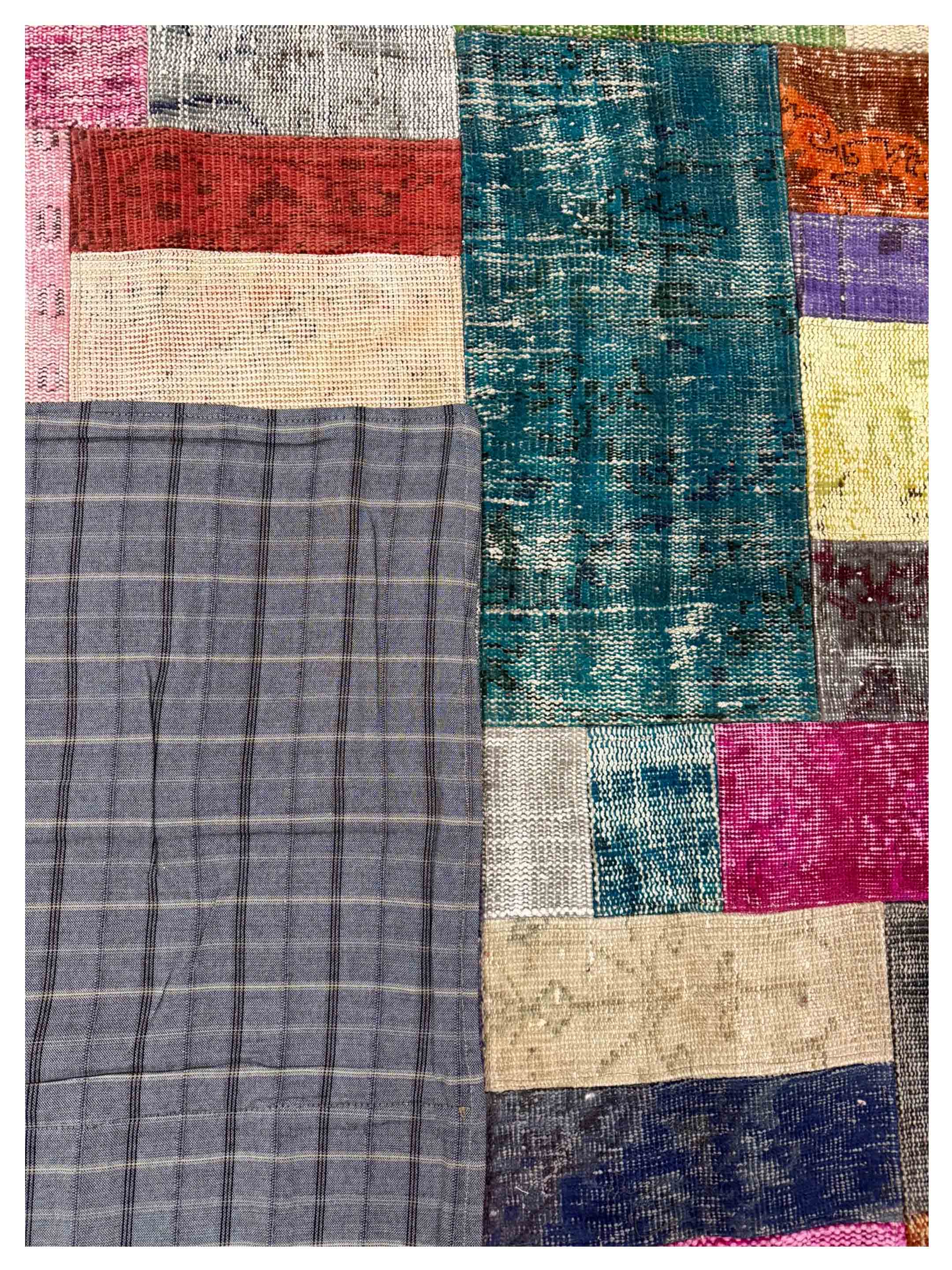 Vintage Fragments Hand Knotted Multi 9x12 - Image 4 of 4
