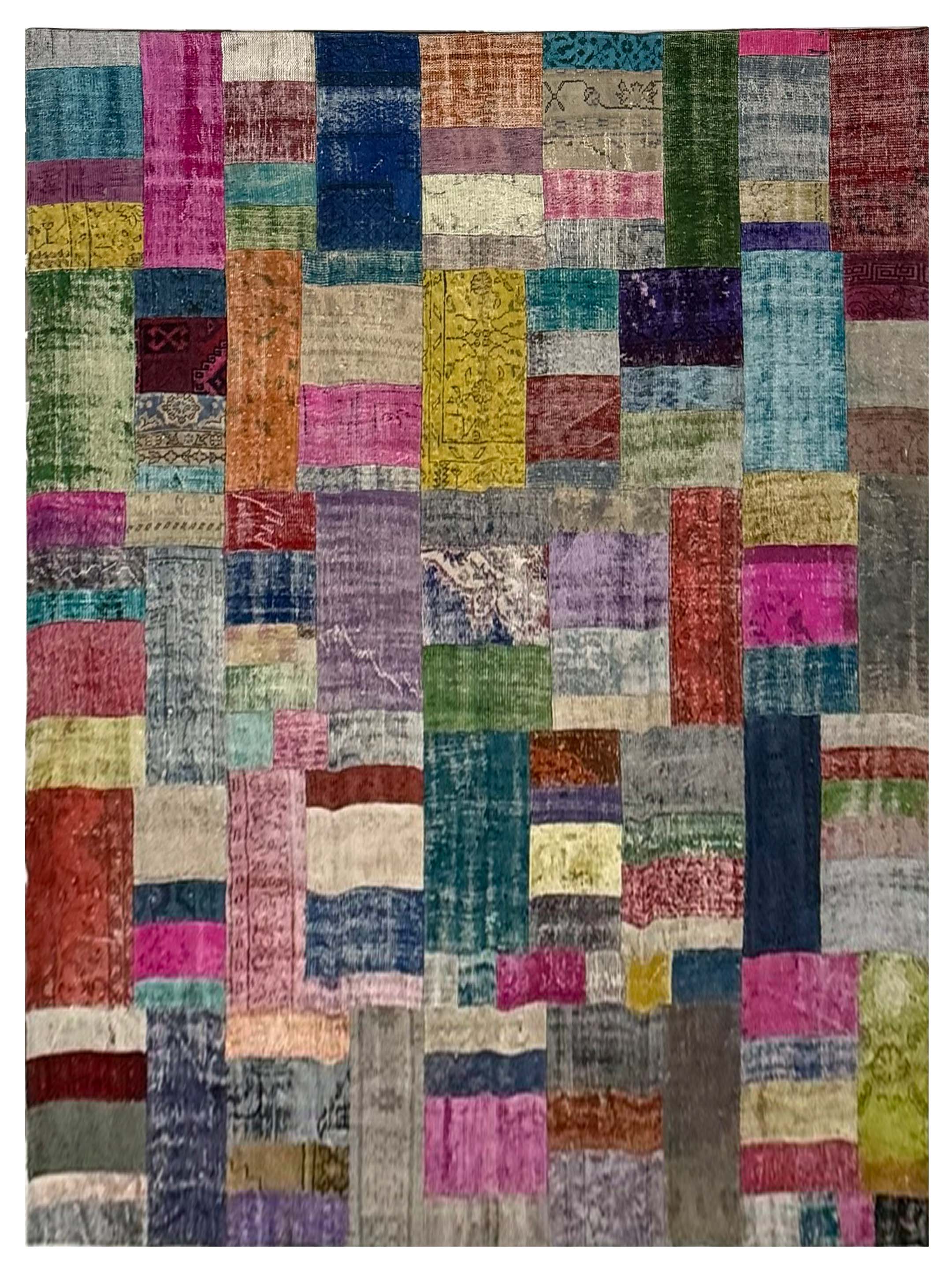 Vintage Fragments Hand Knotted Multi 9x12