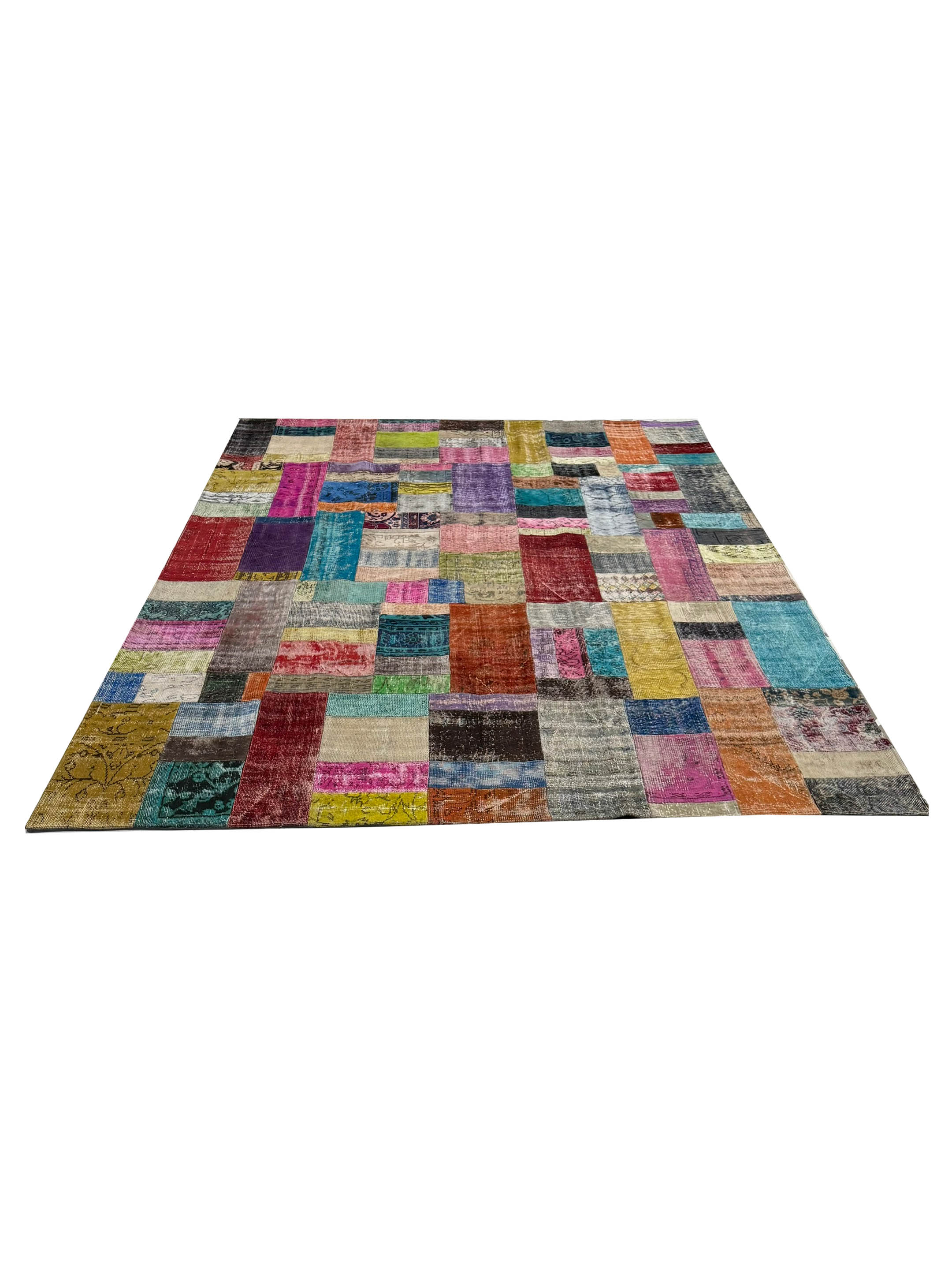 Vintage Fragments Hand Knotted Multi 9x12 - Image 3 of 4