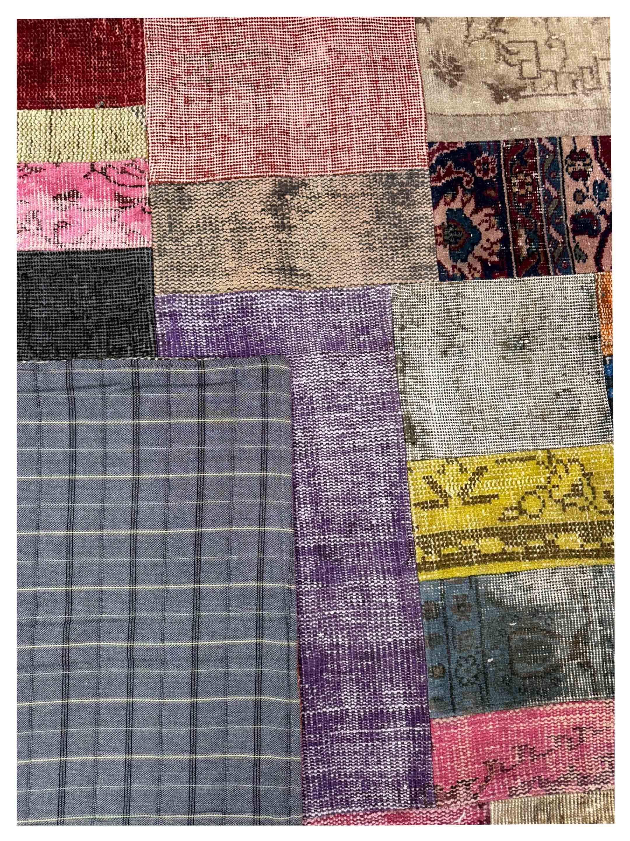 Vintage Fragments Hand Knotted Multi 9x12 - Image 4 of 4