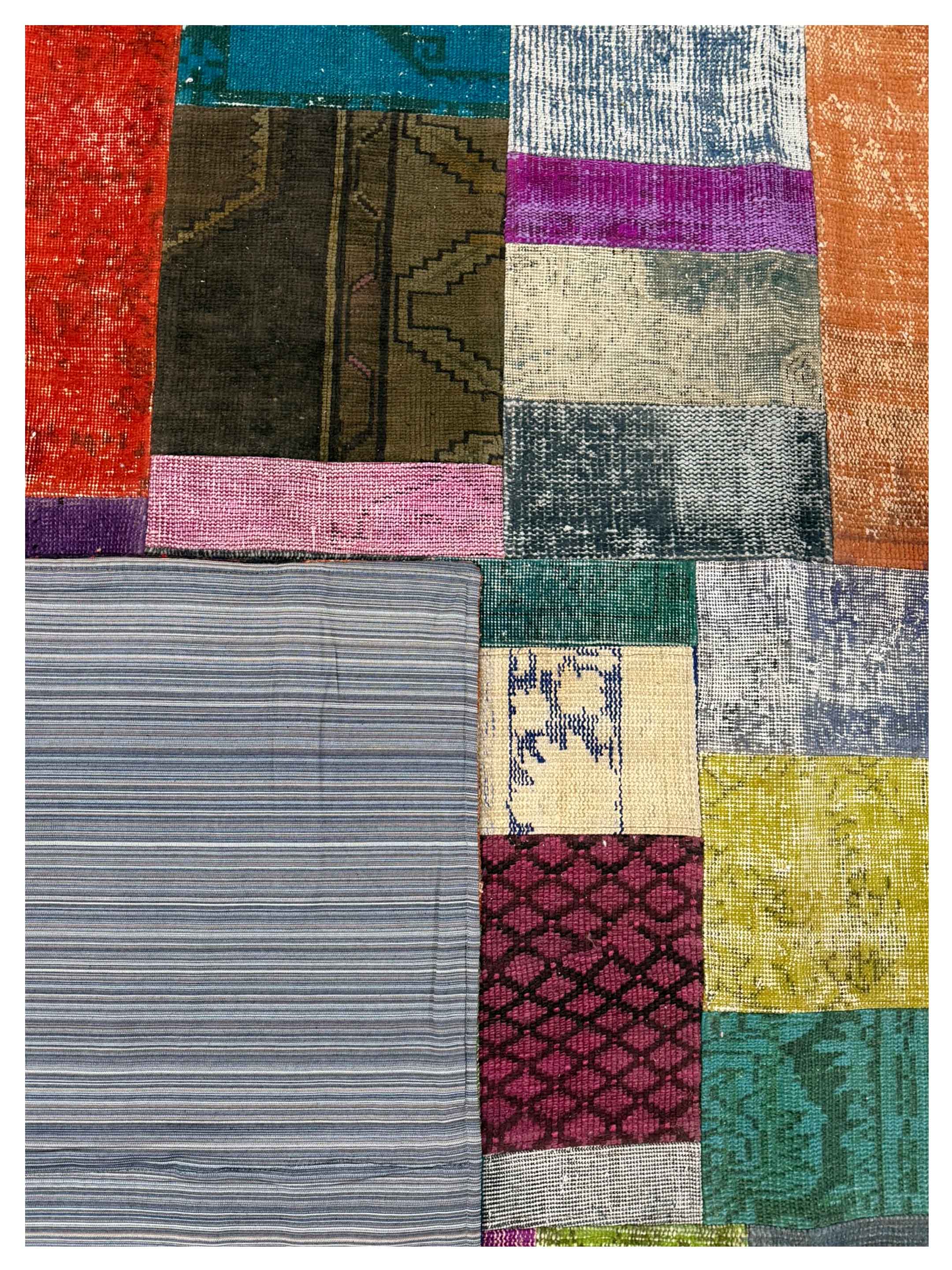 Vintage Fragments Hand Knotted Multi 9x12 - Image 4 of 4