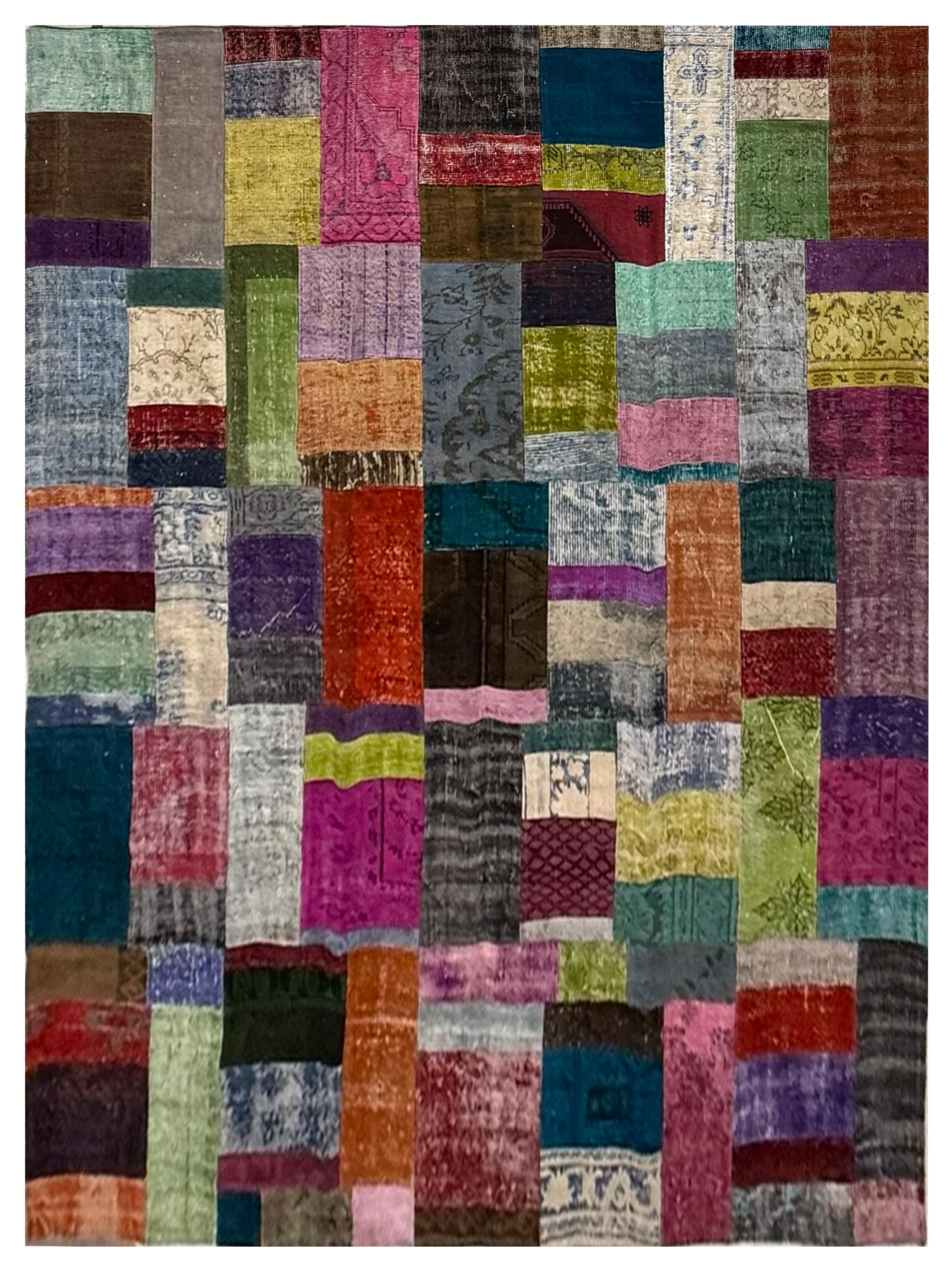 Vintage Fragments Hand Knotted Multi 9x12