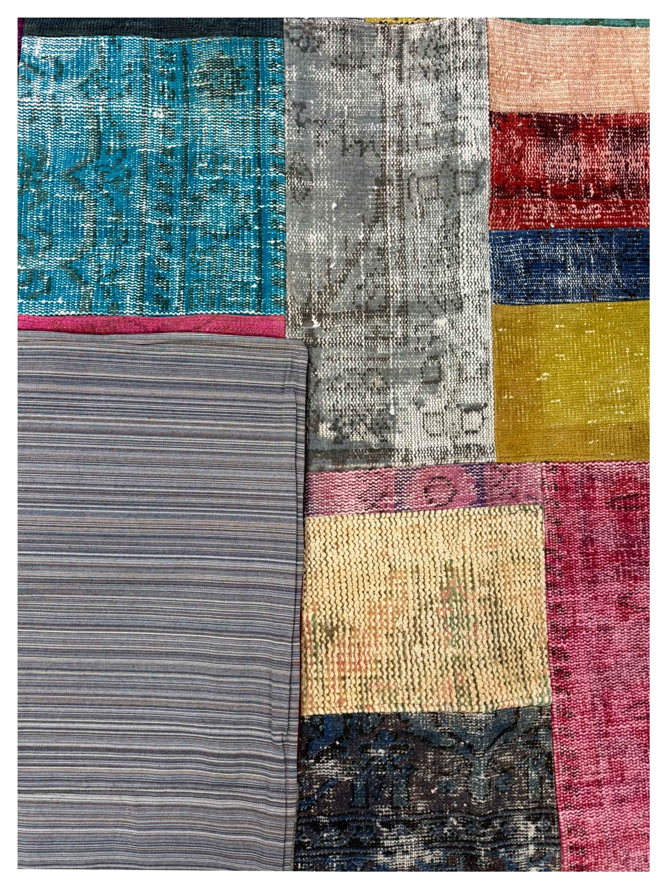 Vintage Fragments Hand Knotted Multi 9x12 - Image 4 of 4