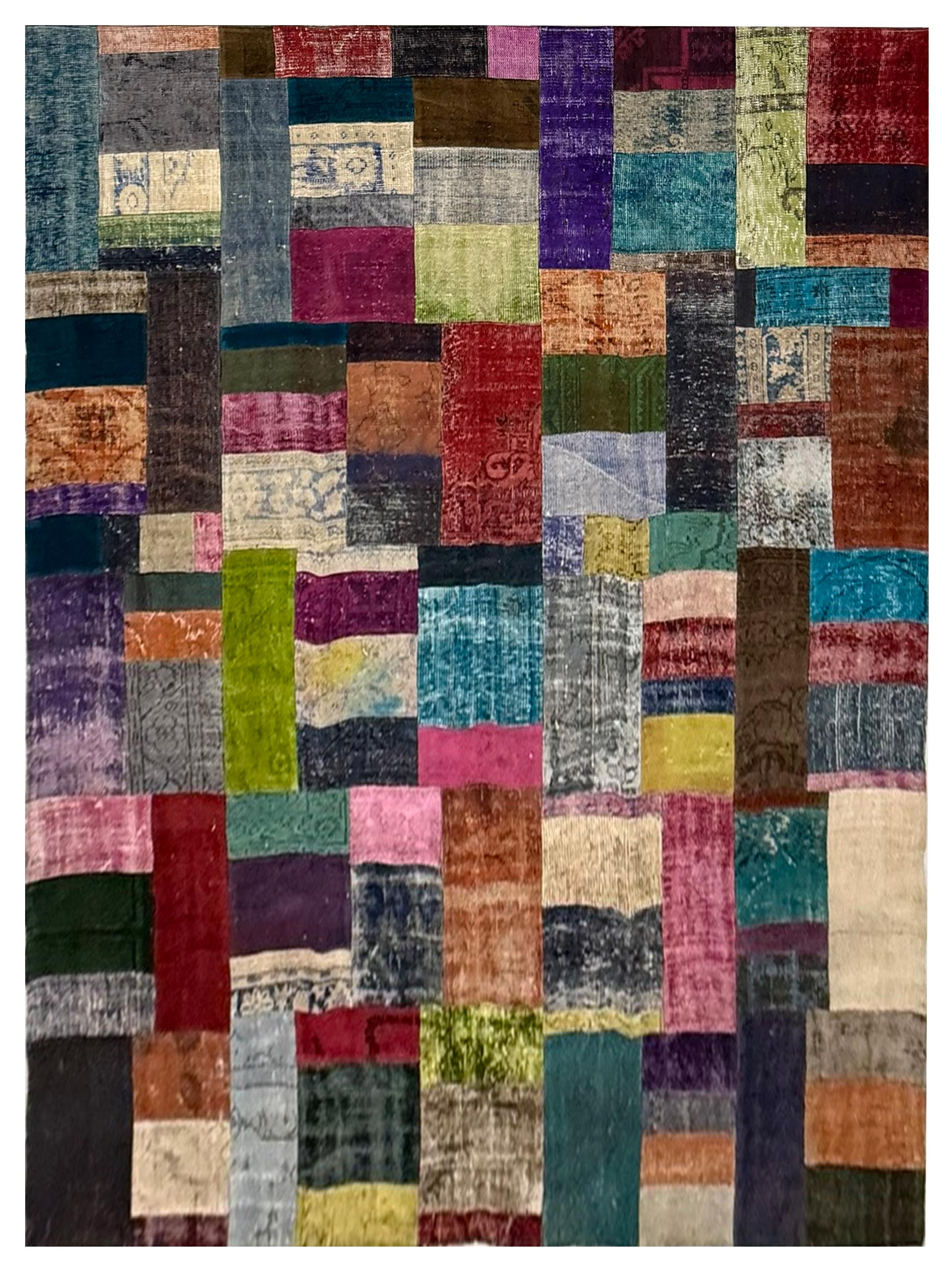 Vintage Fragments Hand Knotted Multi 9x12