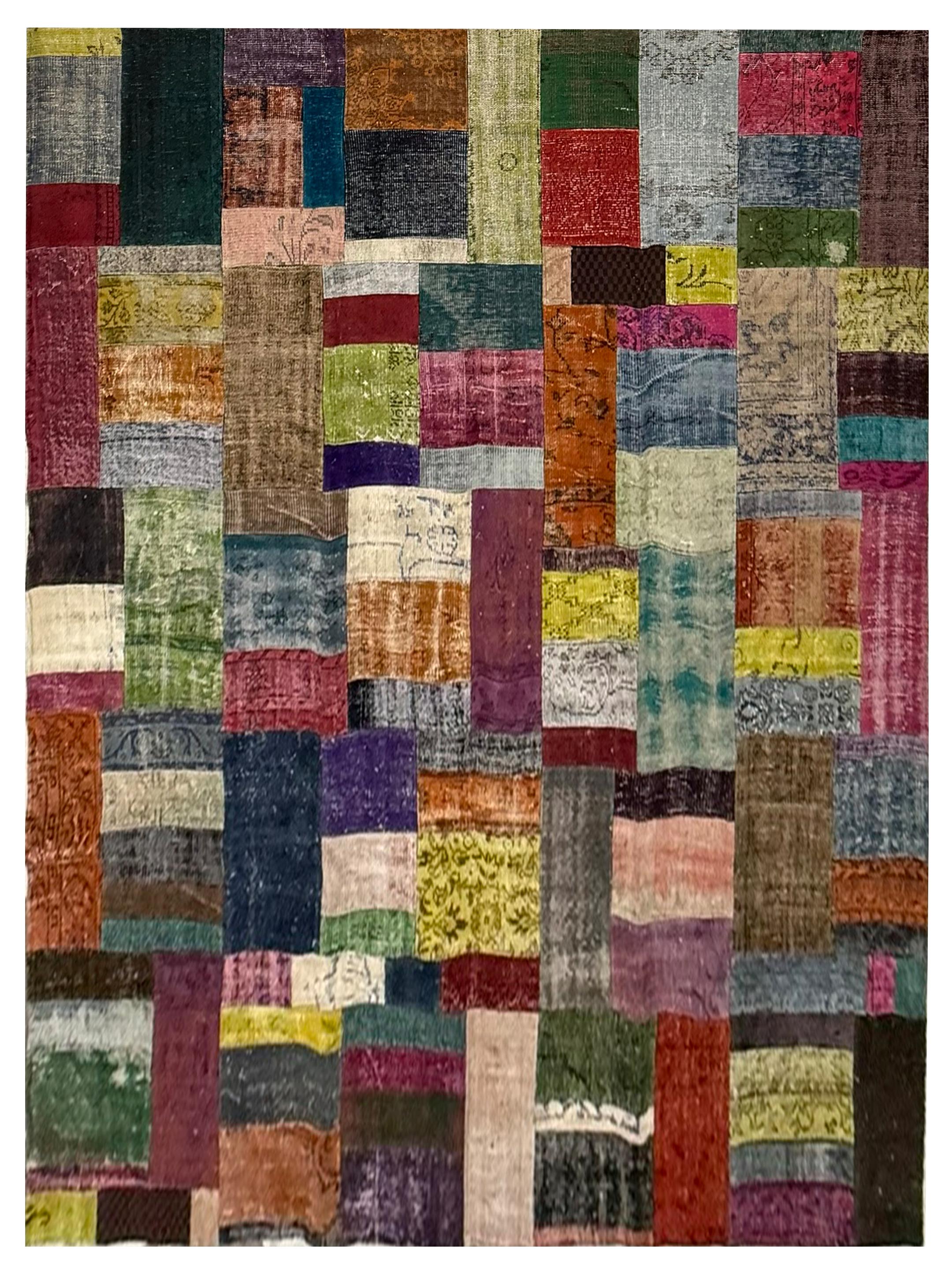 Vintage Fragments Hand Knotted Multi 9x12