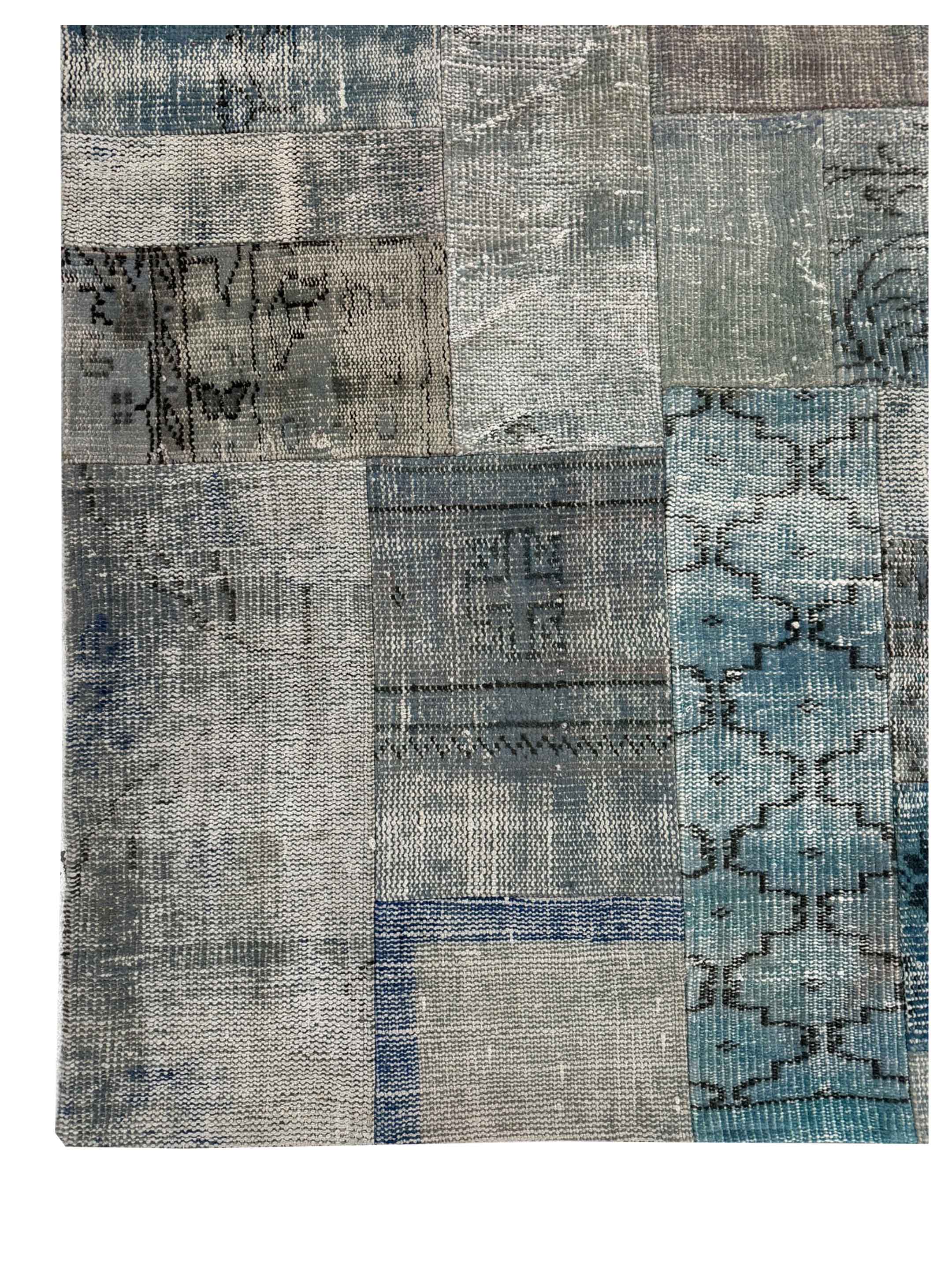 Vintage Fragments Hand Knotted Lt.Gray 7x10 - Image 3 of 4