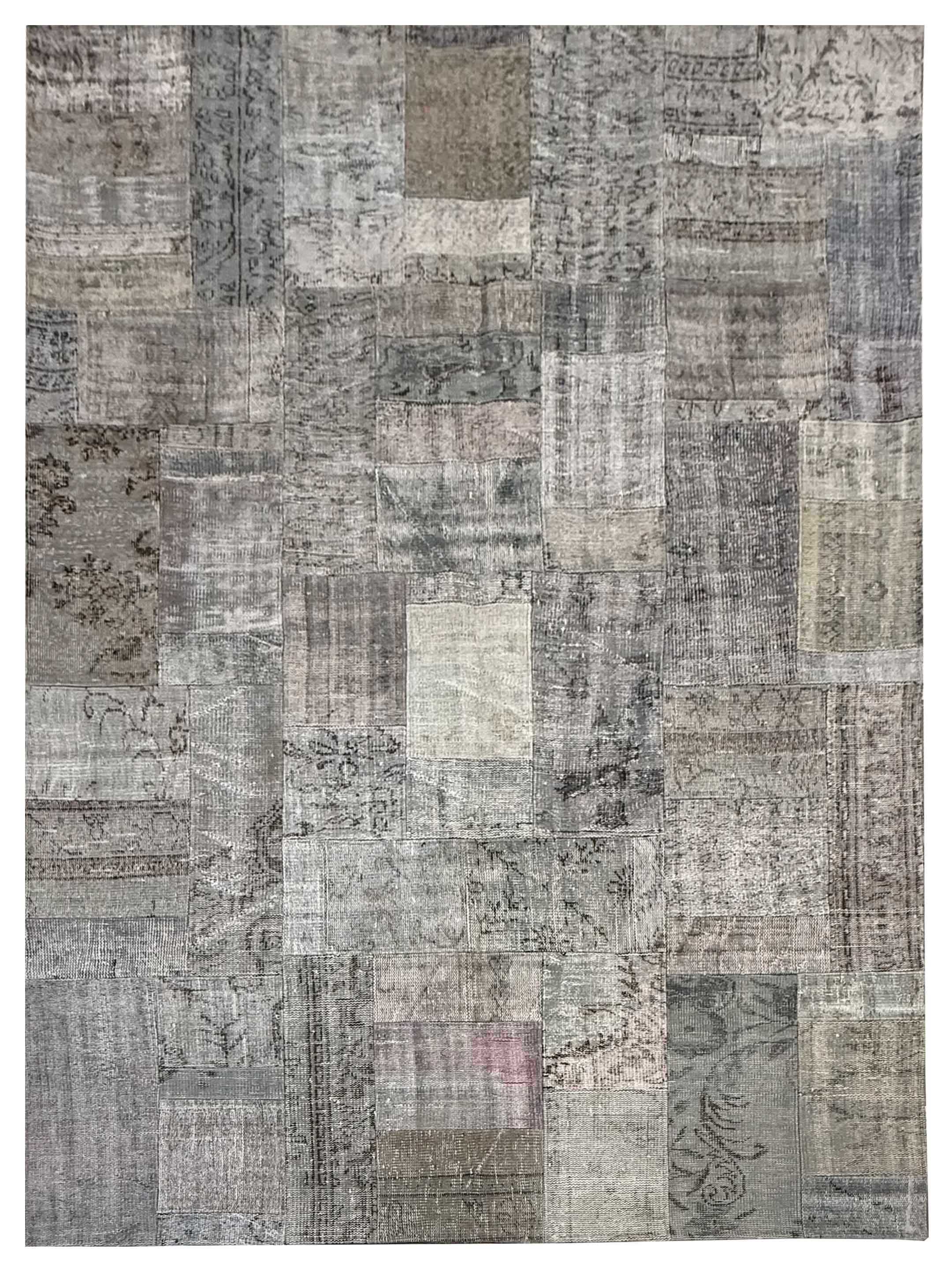 Vintage Fragments Hand Knotted Lt.Gray 7x10