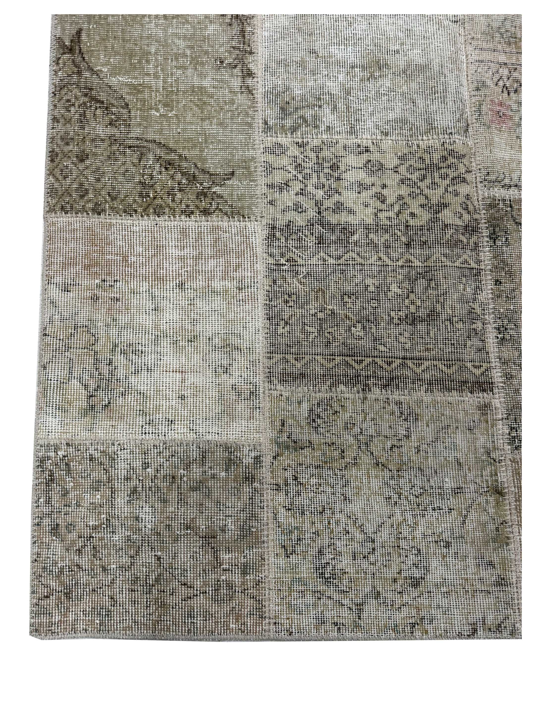 Vintage Fragments Hand Knotted Beige 5x7 - Image 2 of 4
