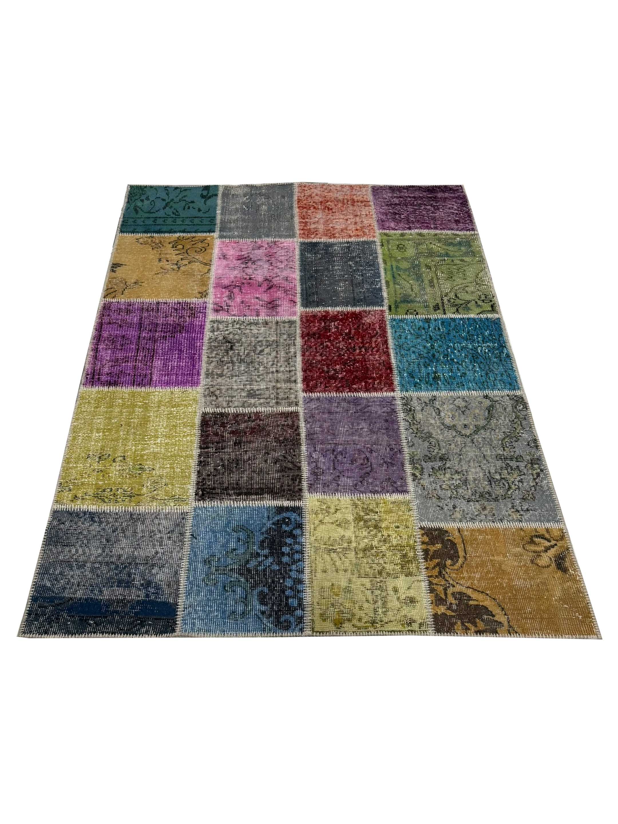 Vintage Fragments Hand Knotted Multi 4x6 - Image 3 of 4
