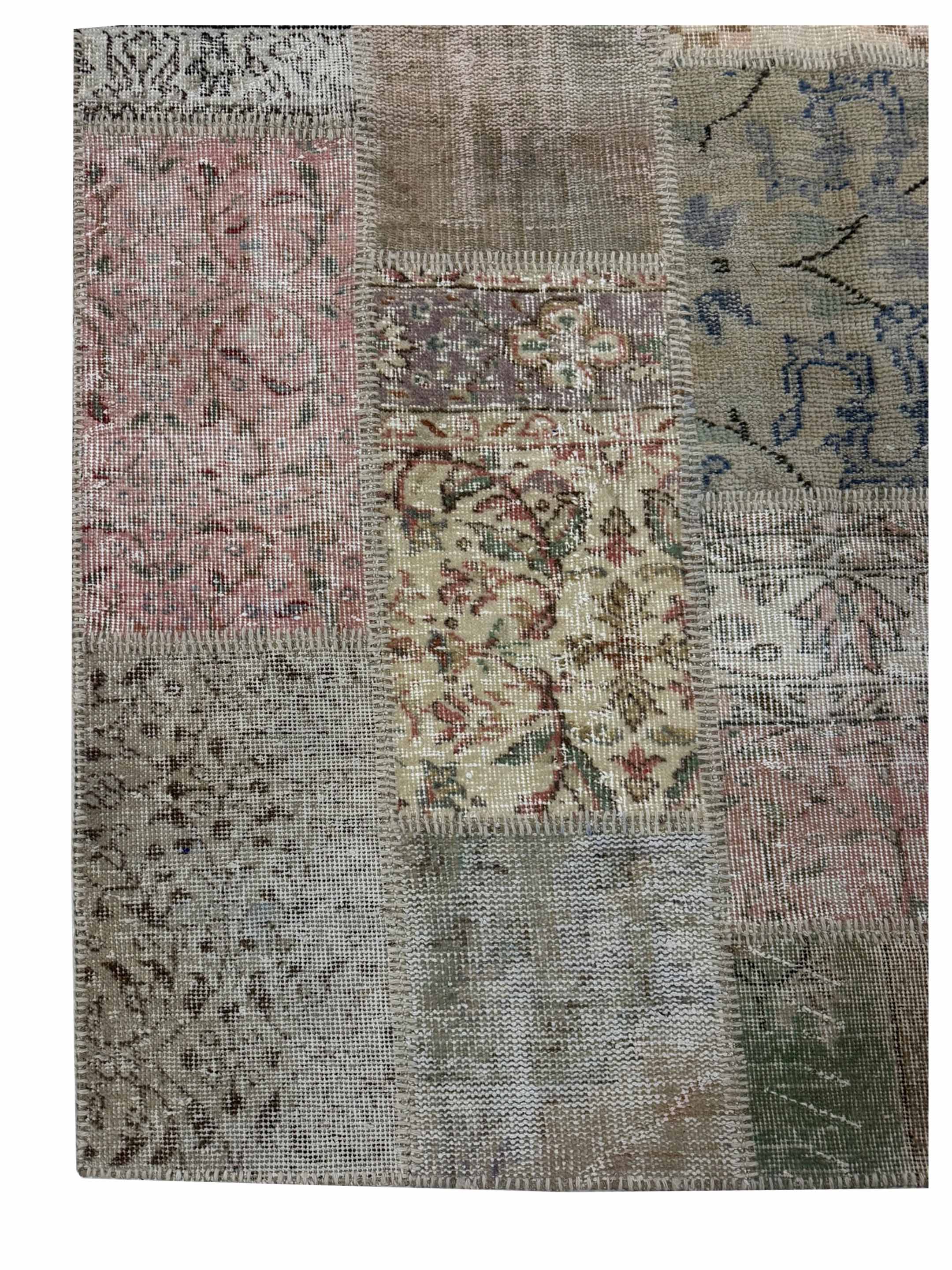Vintage Fragments Hand Knotted Beige 5x6 - Image 2 of 4