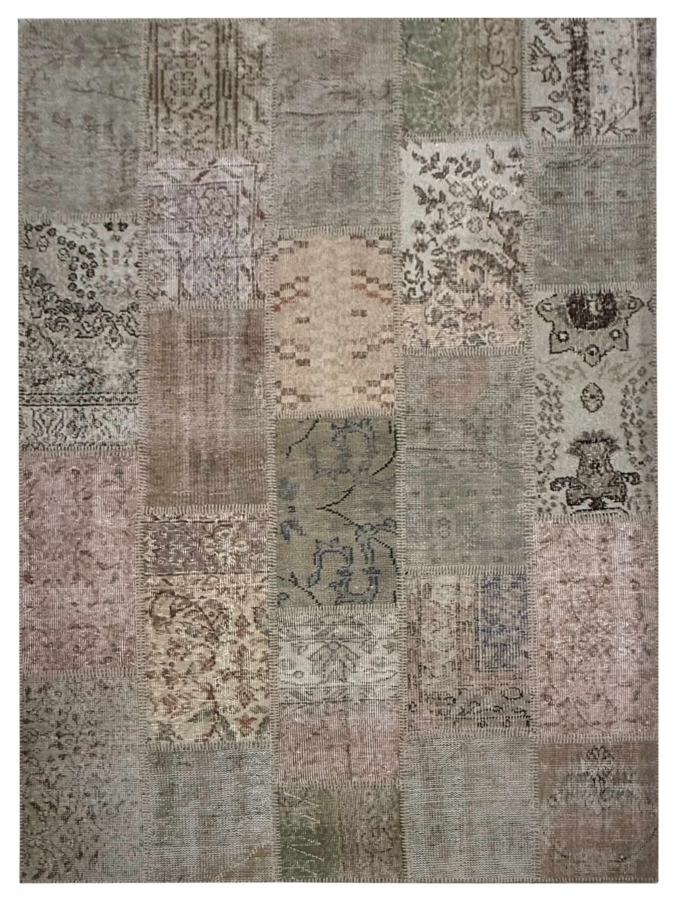 Vintage Fragments Hand Knotted Beige 5x6