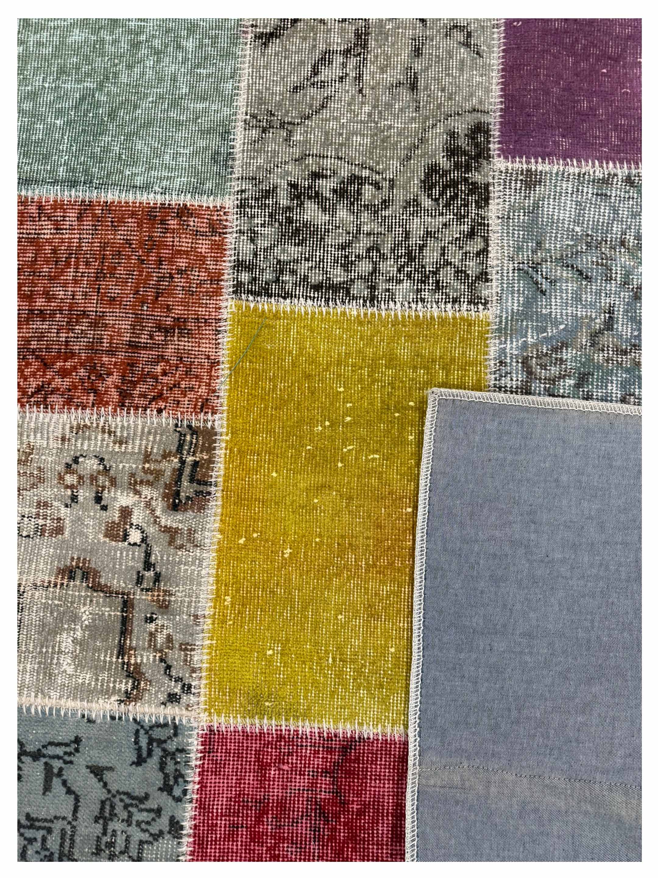 Vintage Fragments Hand Knotted Multi 4x6 - Image 4 of 4