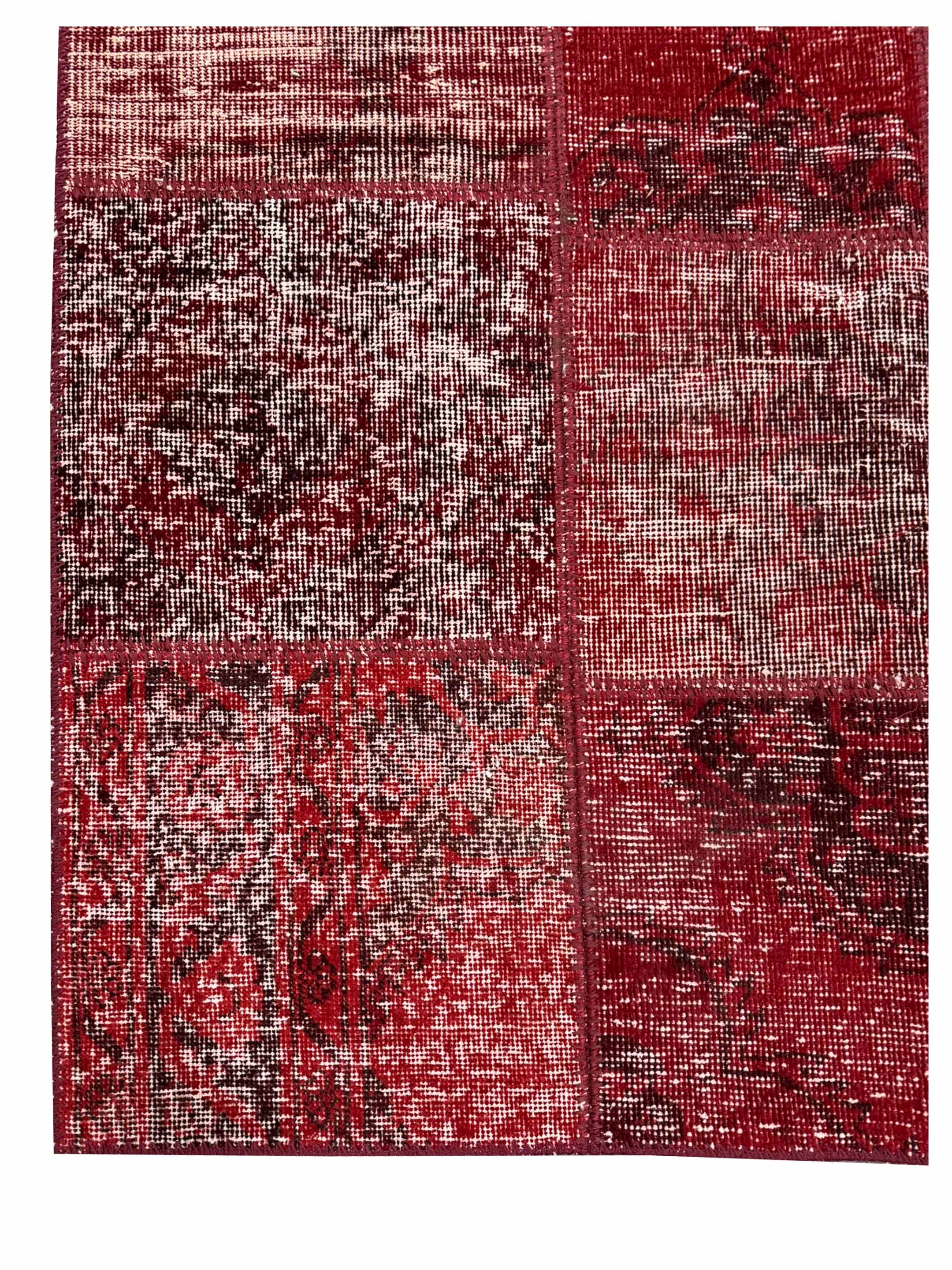 Vintage Fragments Hand Knotted Red 4x6 - Image 2 of 4