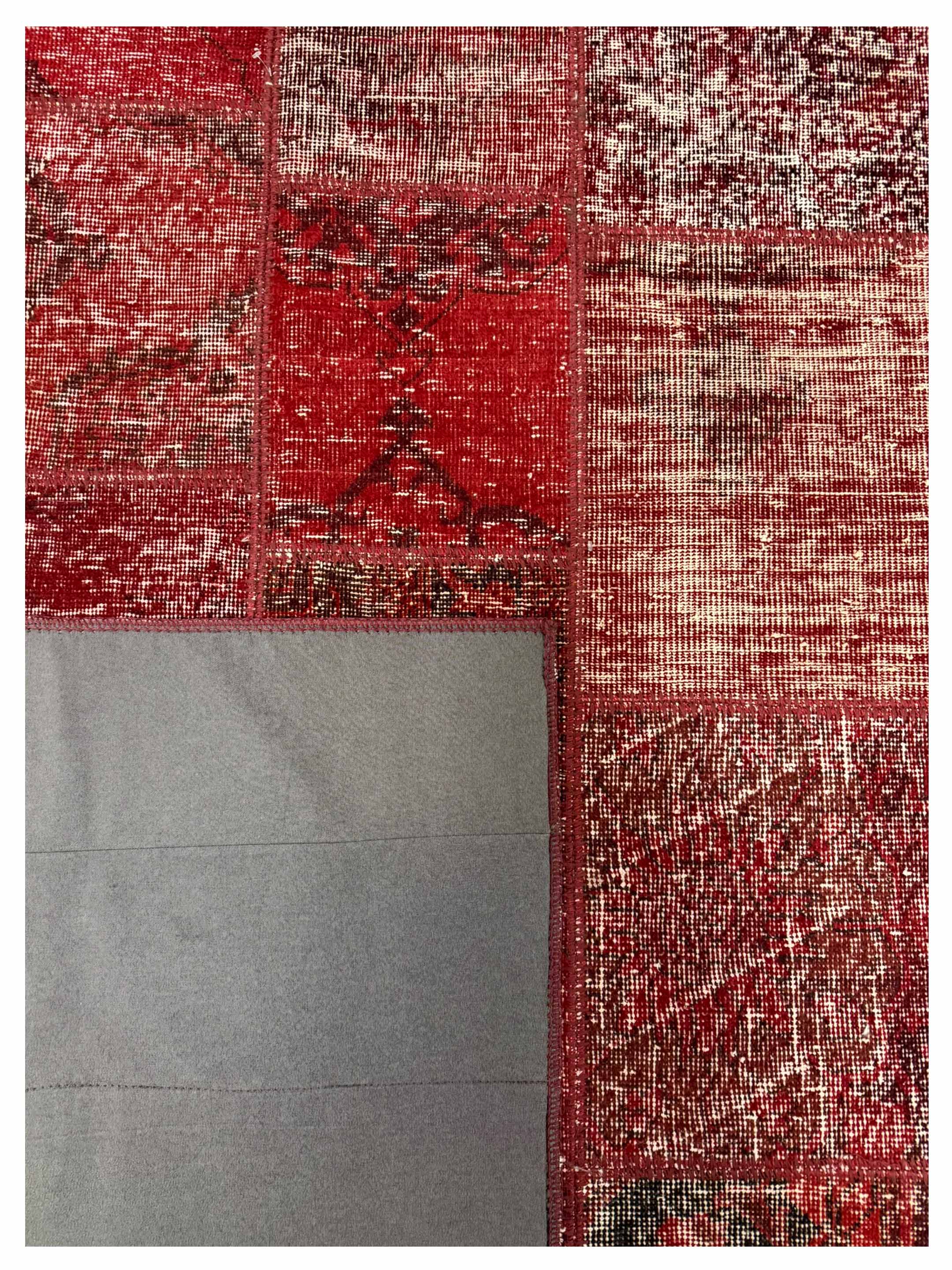 Vintage Fragments Hand Knotted Red 4x6 - Image 4 of 4