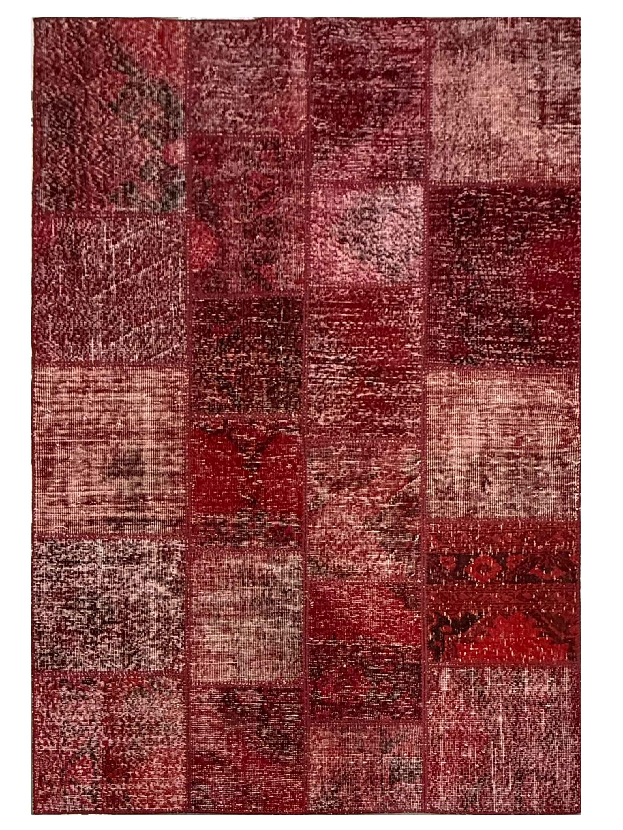 Vintage Fragments Hand Knotted Red 4x6