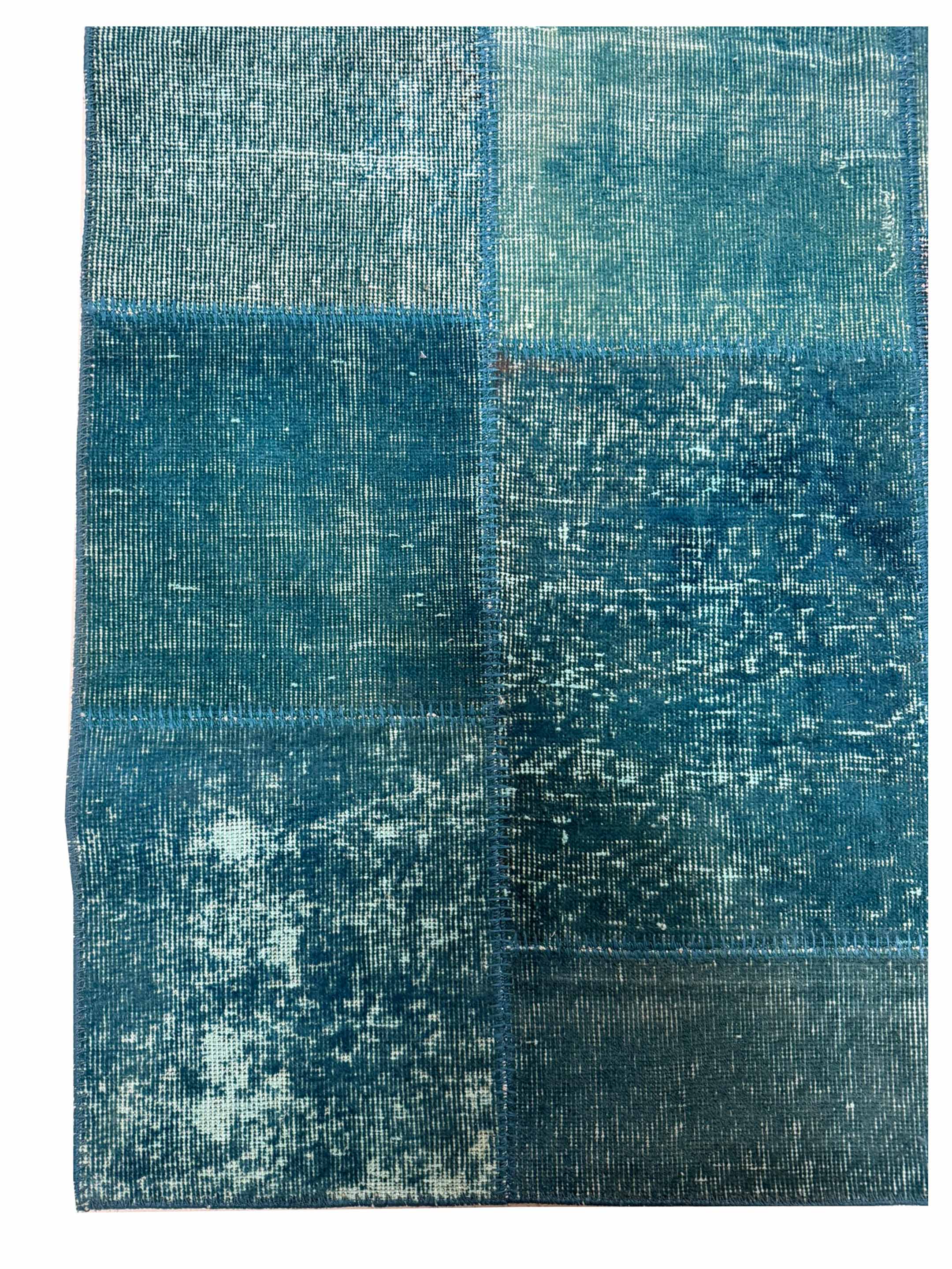Vintage Fragments Hand Knotted Teal 4x6 - Image 2 of 4