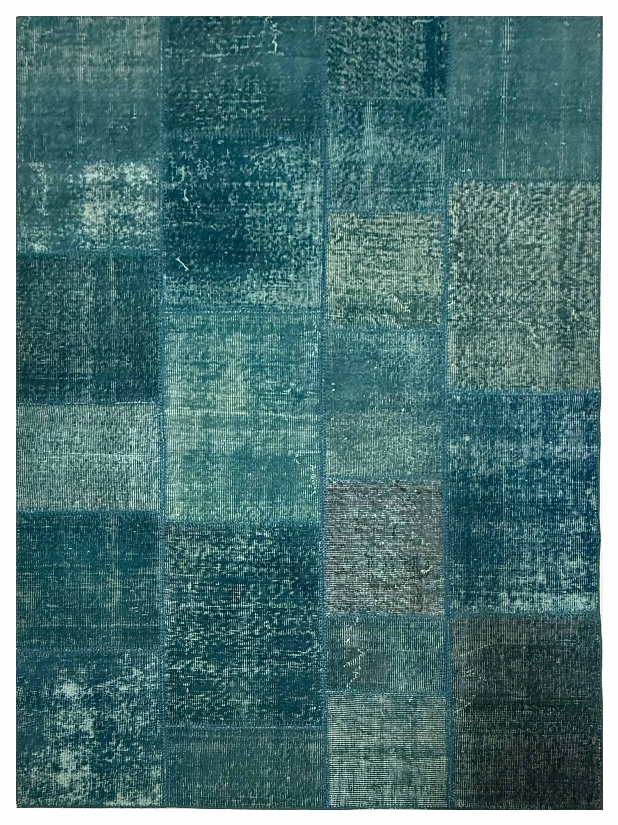 Vintage Fragments Hand Knotted Teal 4x6