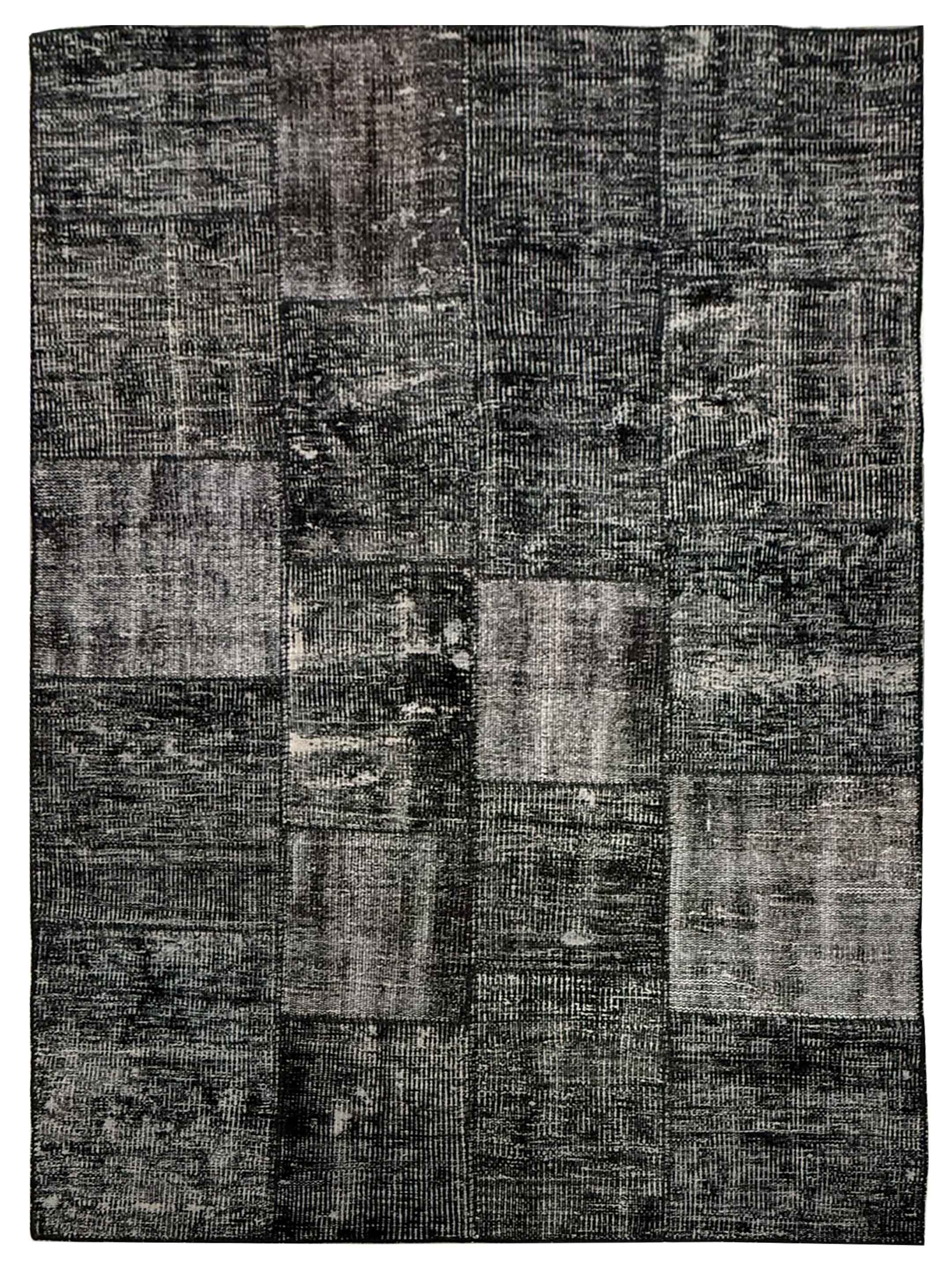 Vintage Fragments Hand Knotted Black 4x6