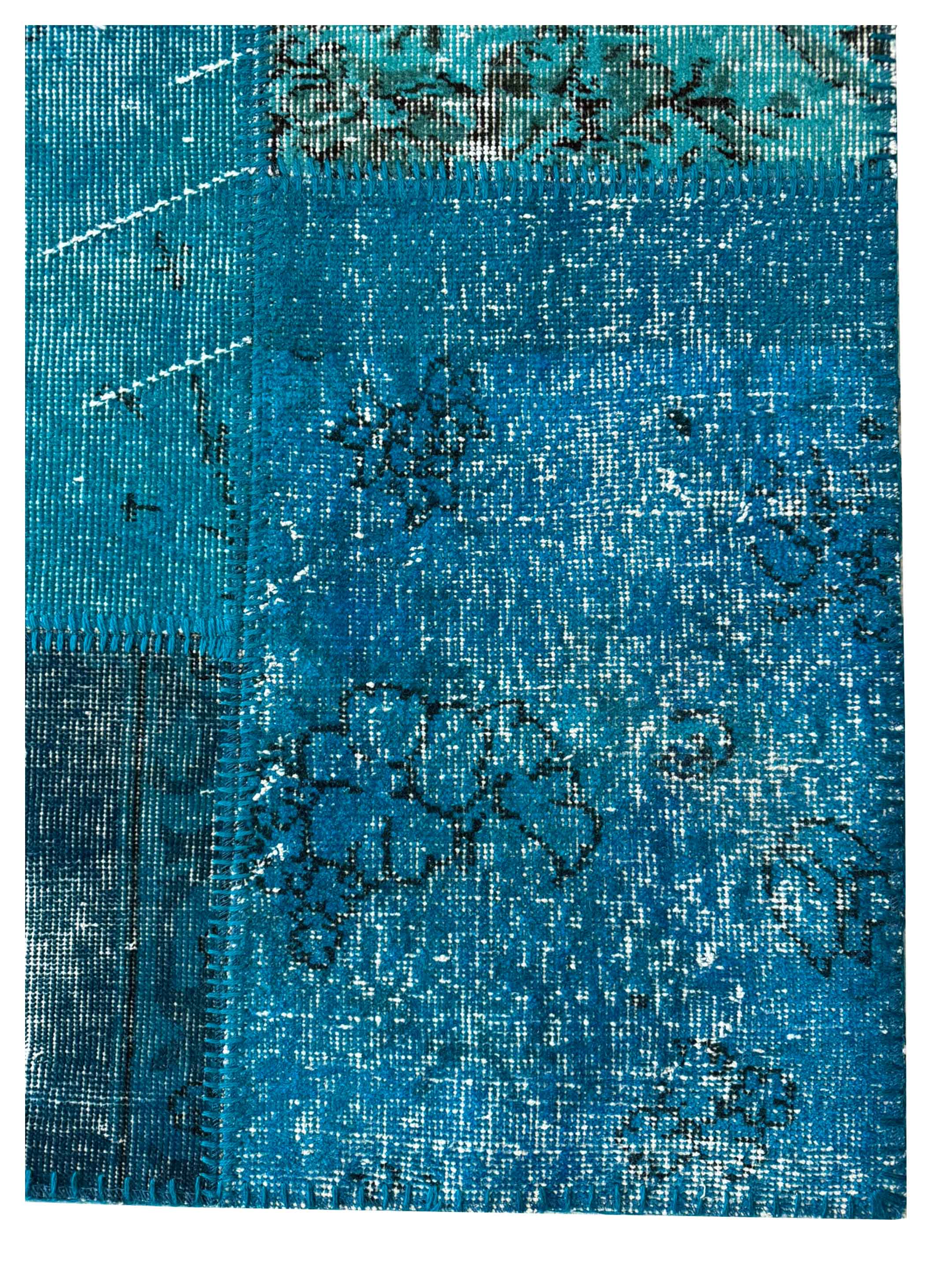 Vintage Fragments Hand Knotted Teal 3x5 - Image 2 of 3