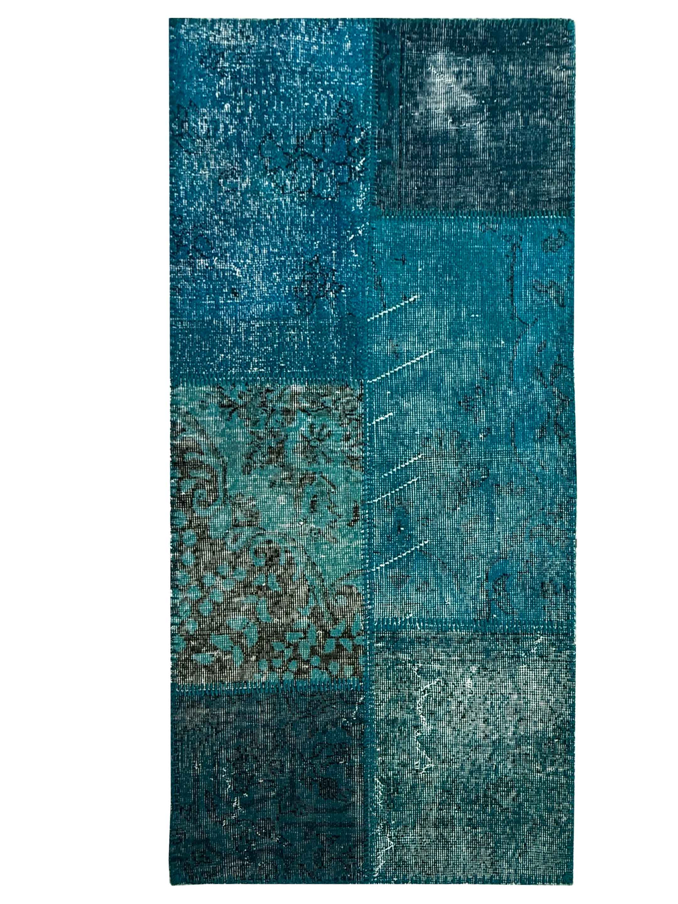 Vintage Fragments Hand Knotted Teal 3x5