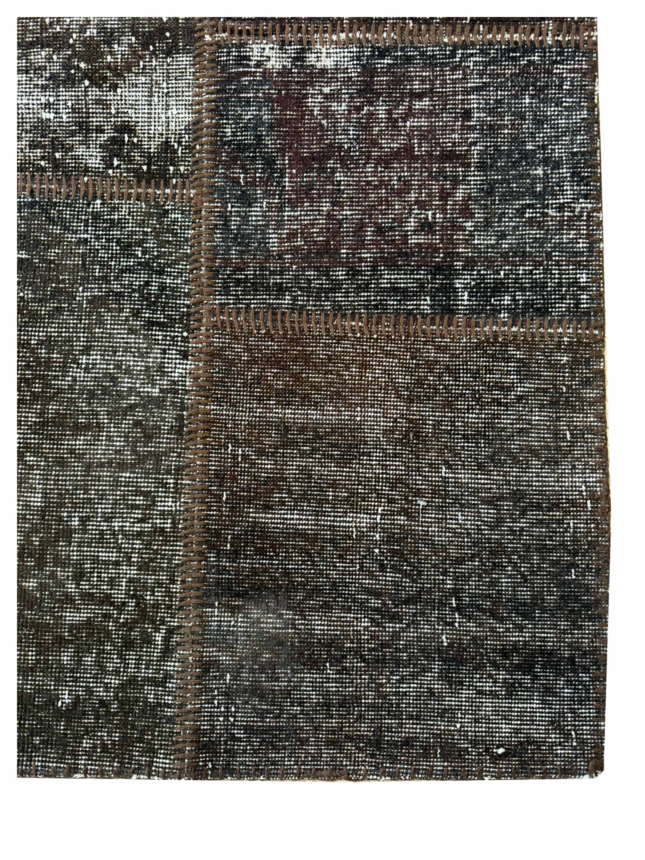 Vintage Fragments Hand Knotted Brown 3x5 - Image 2 of 3