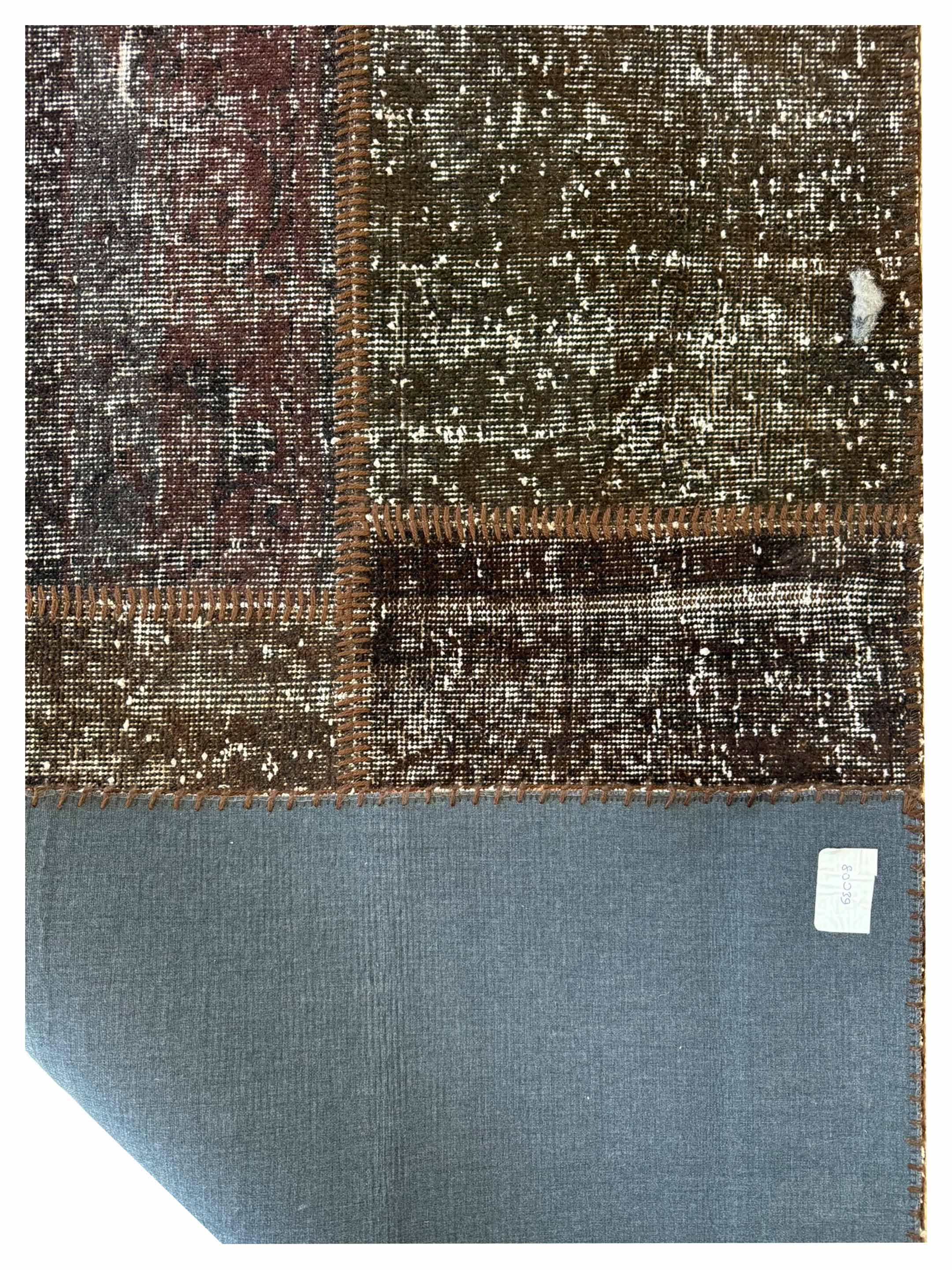 Vintage Fragments Hand Knotted Brown 3x5 - Image 3 of 3