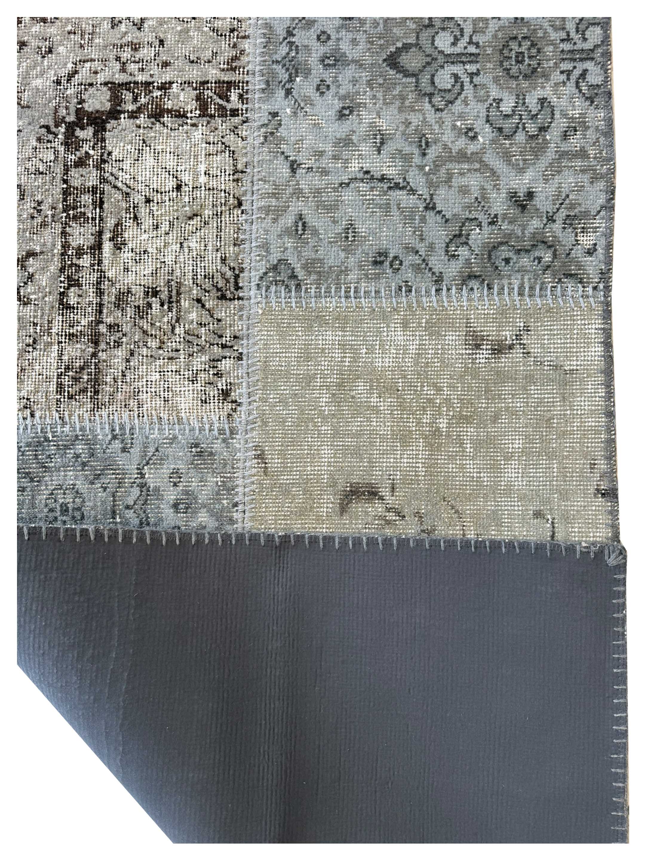 Vintage Fragments Hand Knotted Lt.Gray 3x5 - Image 3 of 3