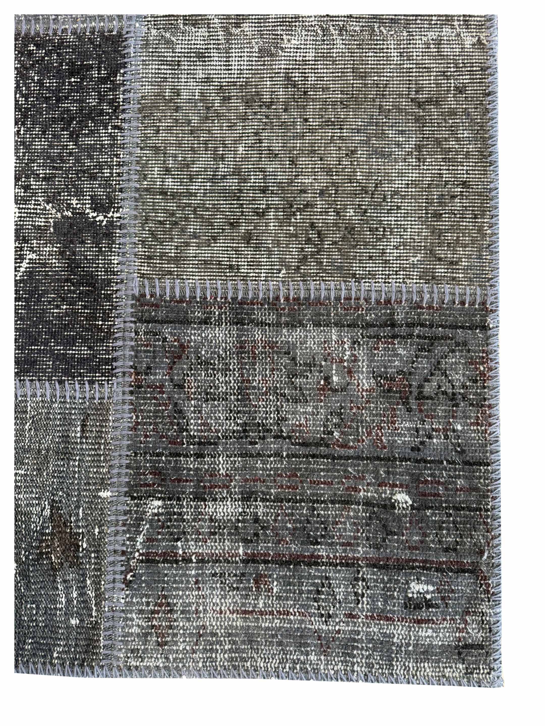 Vintage Fragments Hand Knotted Gray 3x5 - Image 2 of 3