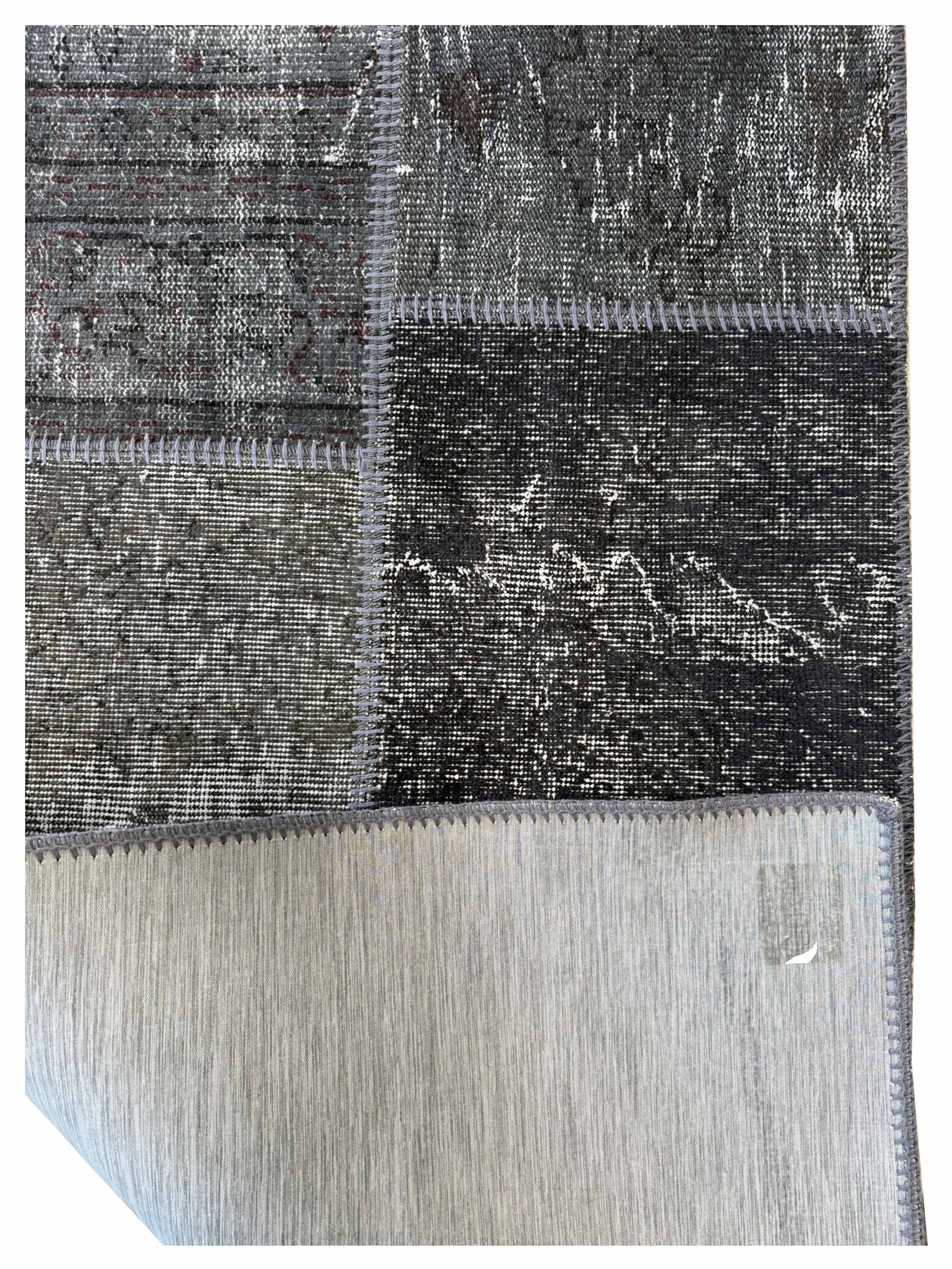 Vintage Fragments Hand Knotted Gray 3x5 - Image 3 of 3