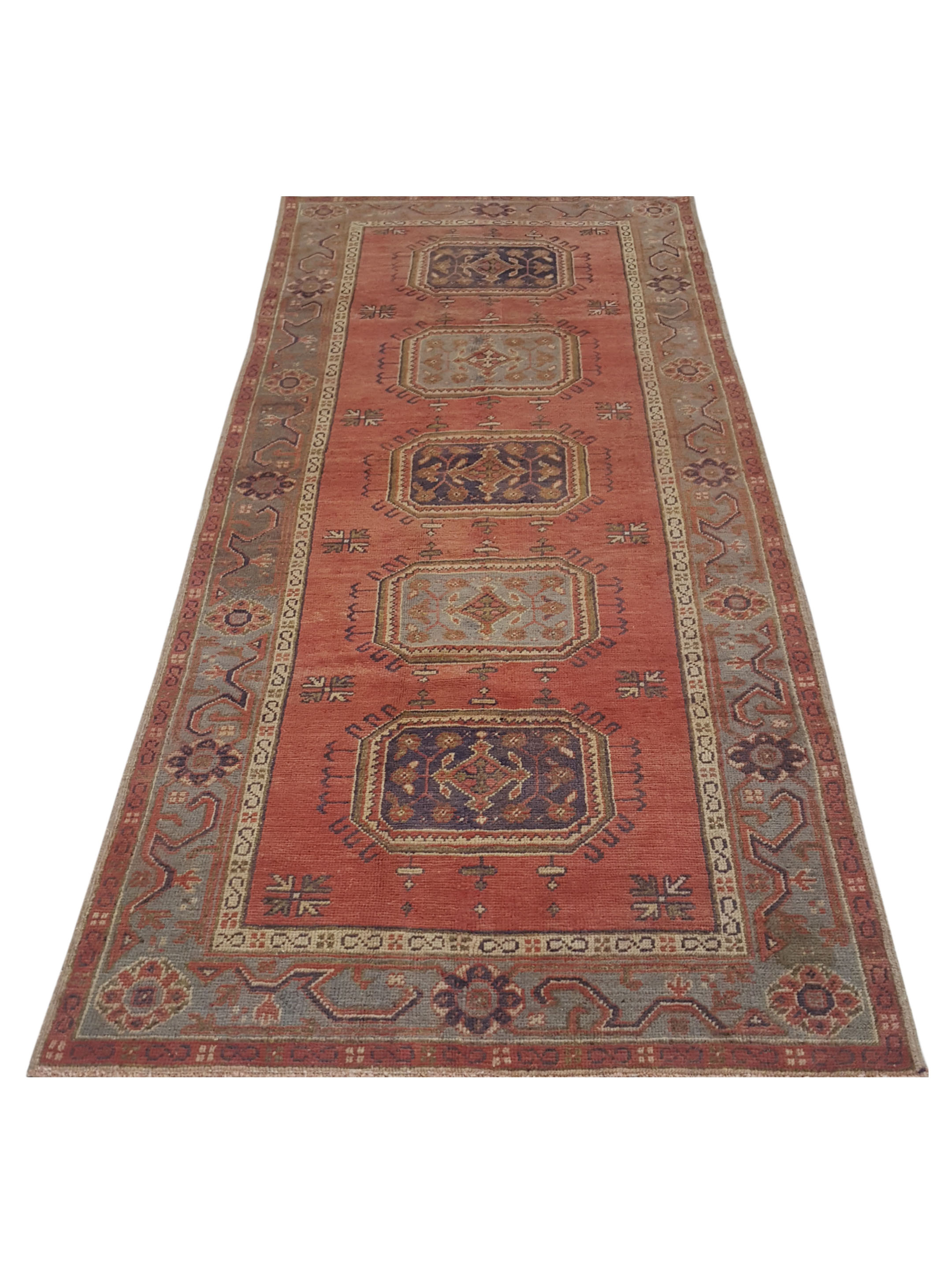 Antique Ushak Orange 5x12 - Image 3 of 4