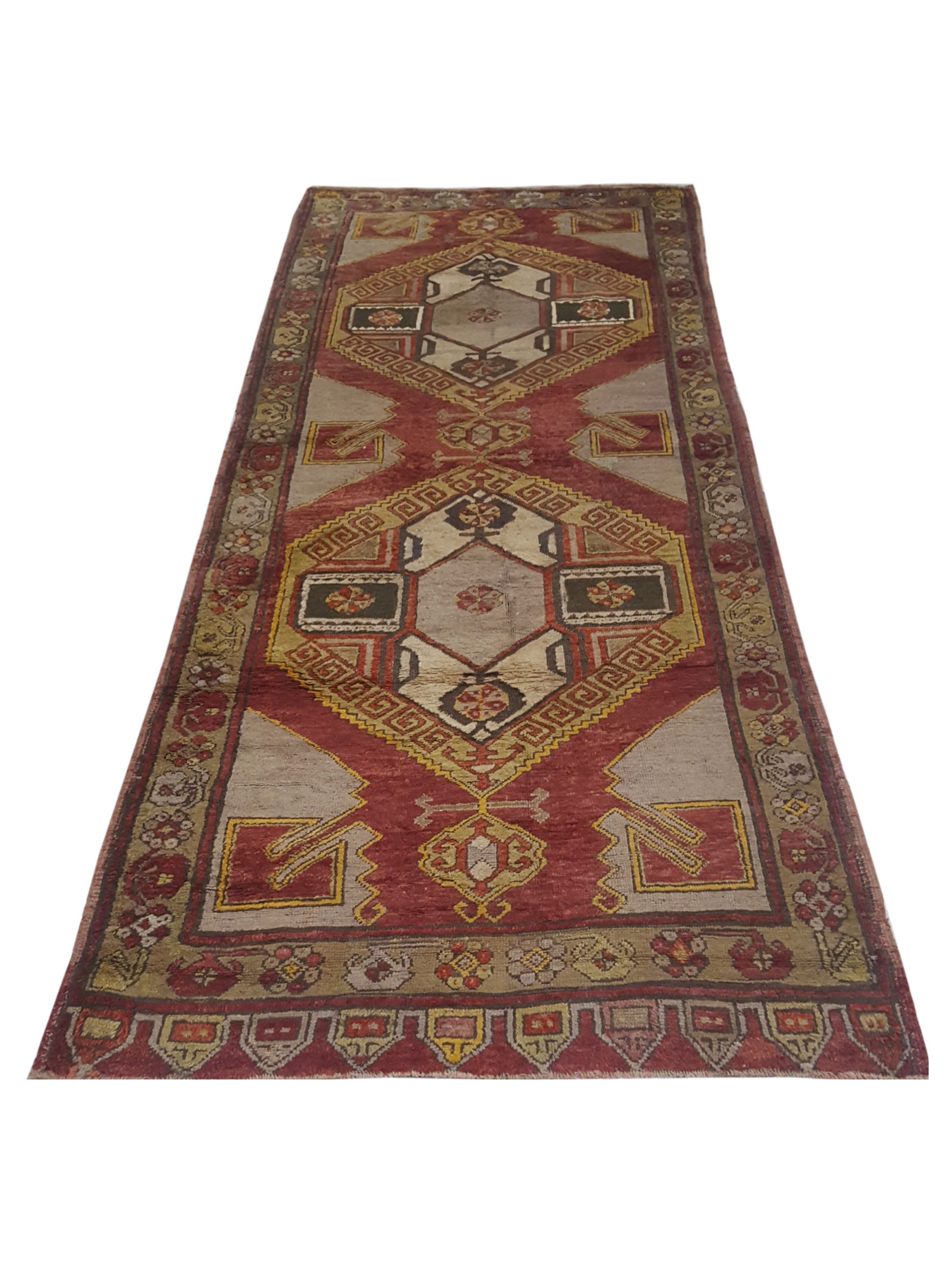 Karapinar Hand Knotted Orange 4x12 - Image 3 of 4
