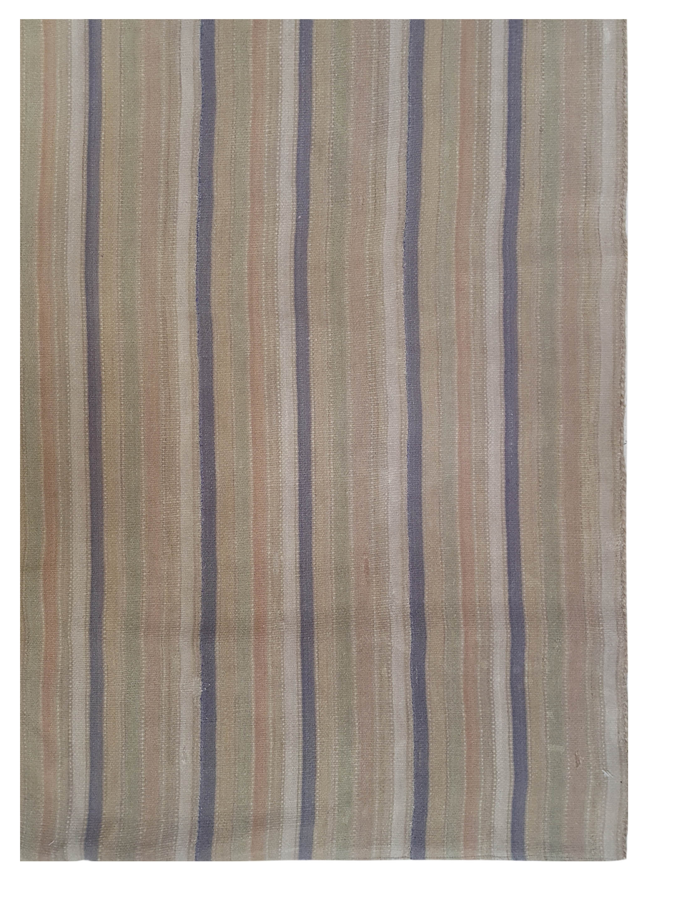 Vintage Kilim Hand Woven Olive 4x4 - Image 2 of 3
