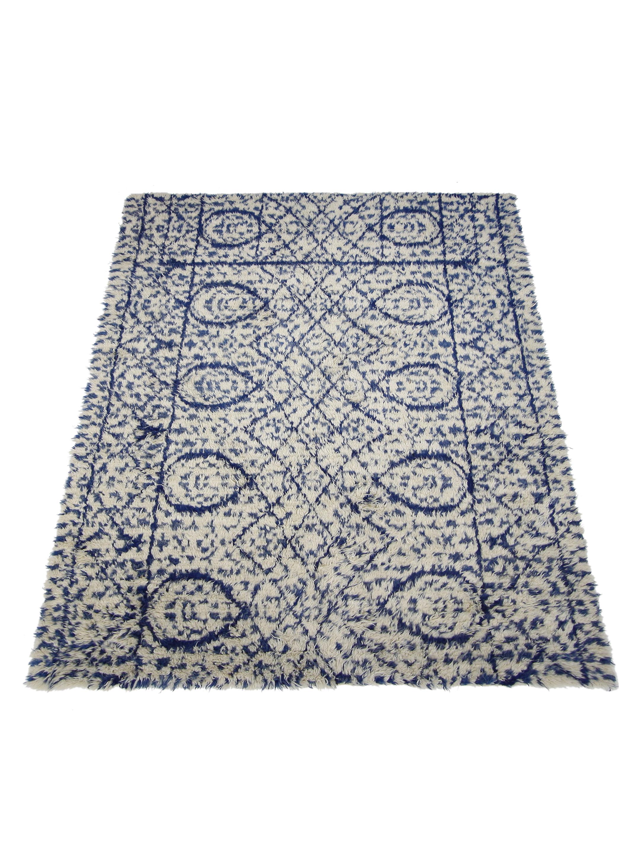 Moroccan Hand Knotted Blue