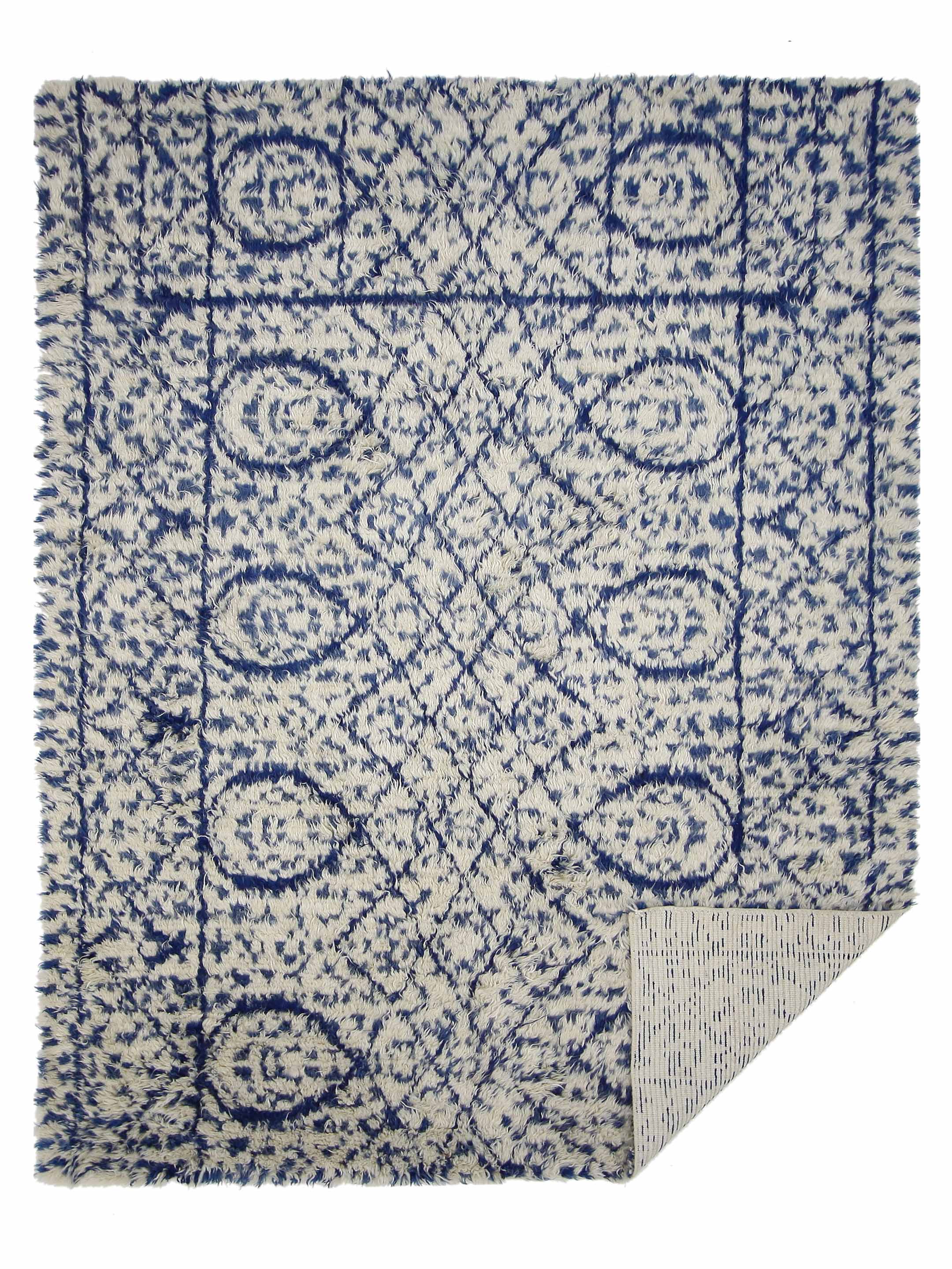 Moroccan Hand Knotted Blue - Image 4 of 6